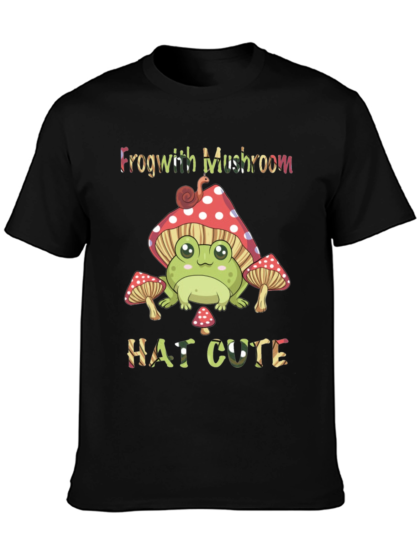 Frog with Mushroom Hat Graphic Tee