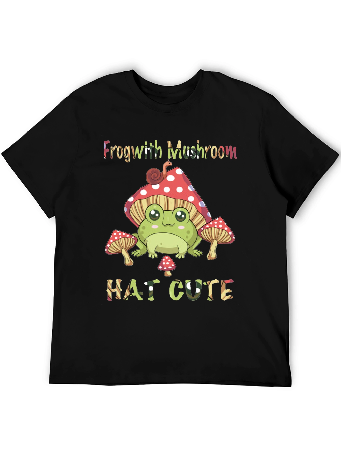 Frog with Mushroom Hat Graphic Tee