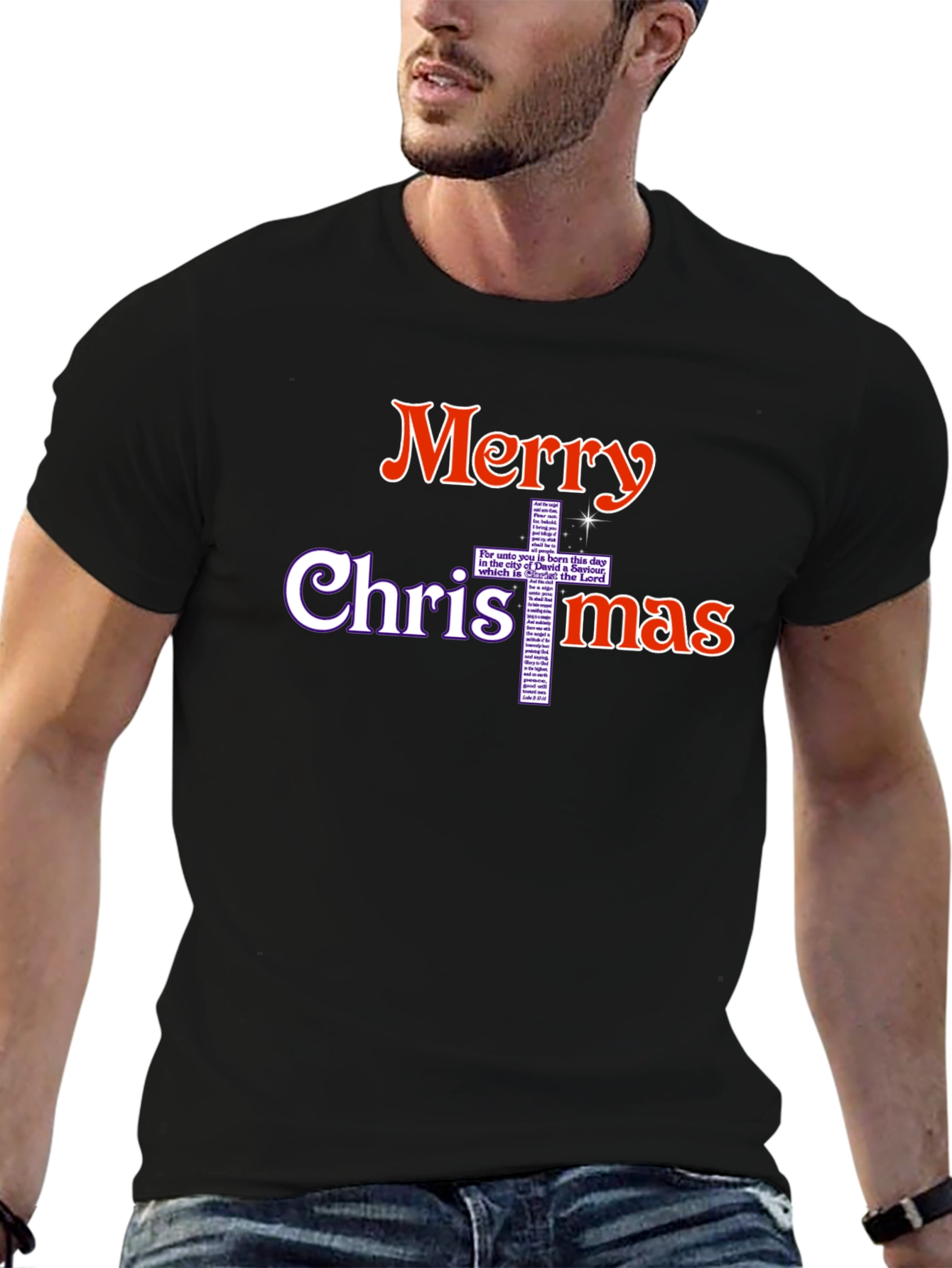 Merry Christmas Christian Graphic T-Shirt