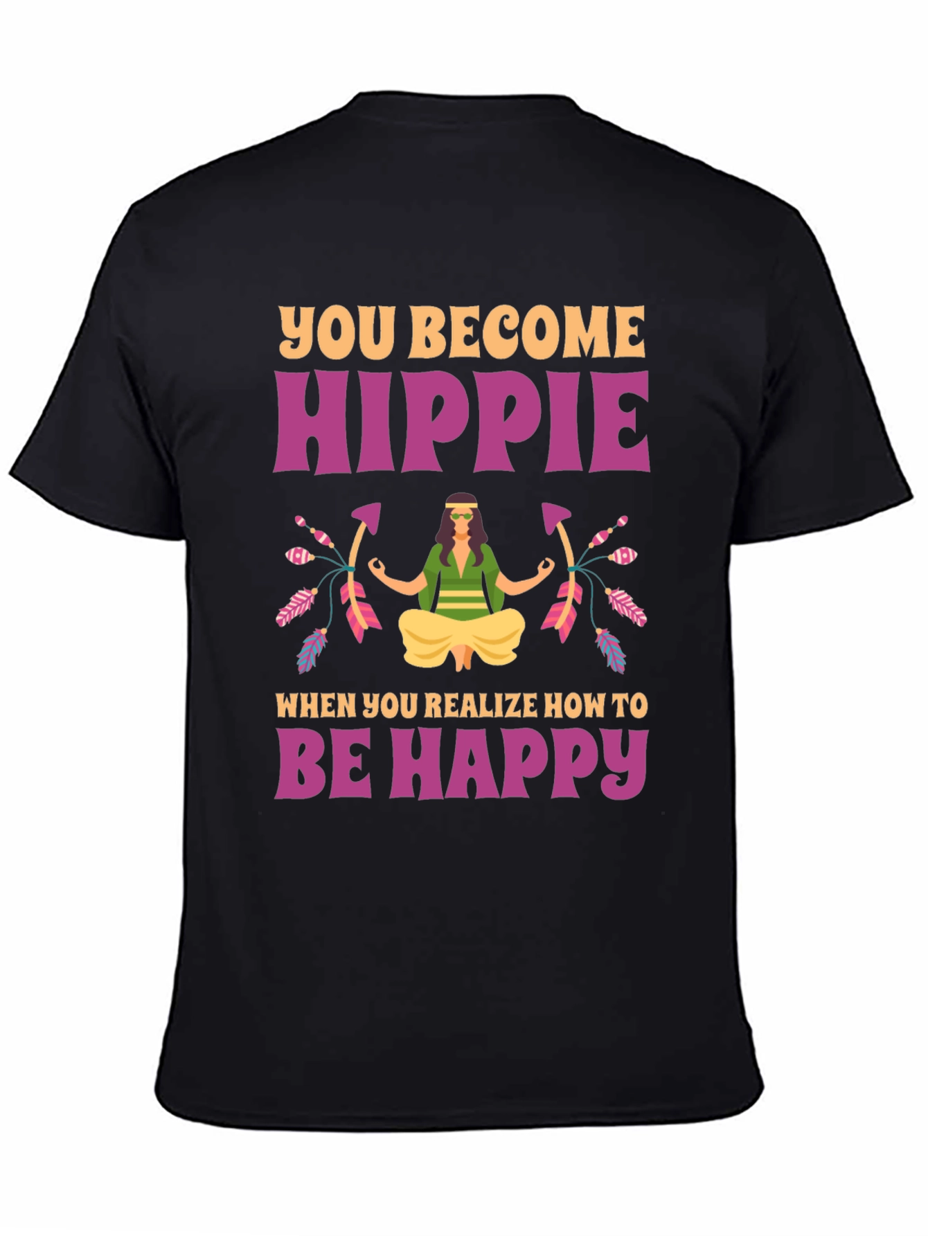 Hippie Lifestyle Graphic Tee - Spread Happiness