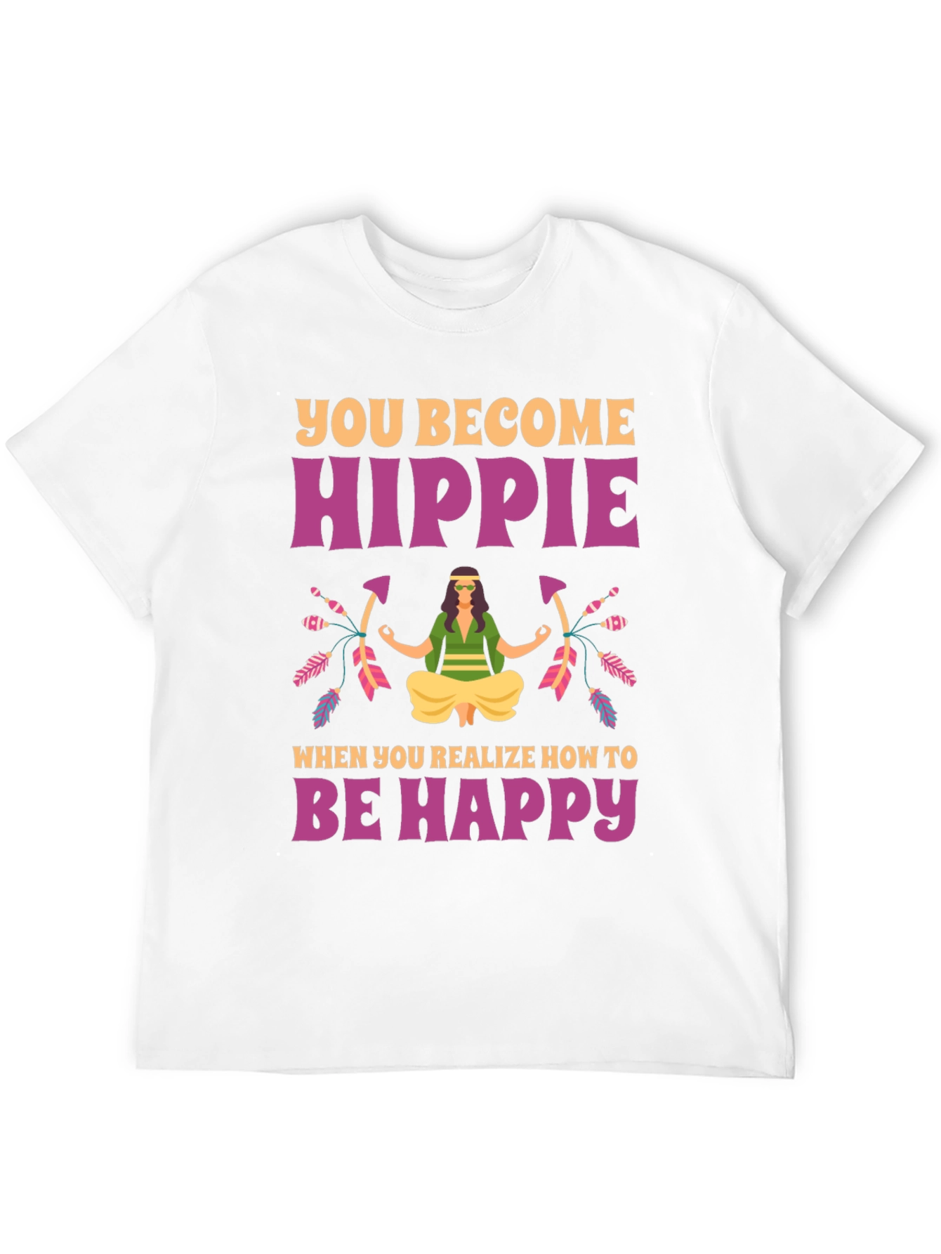 Hippie Lifestyle Graphic Tee - Spread Happiness