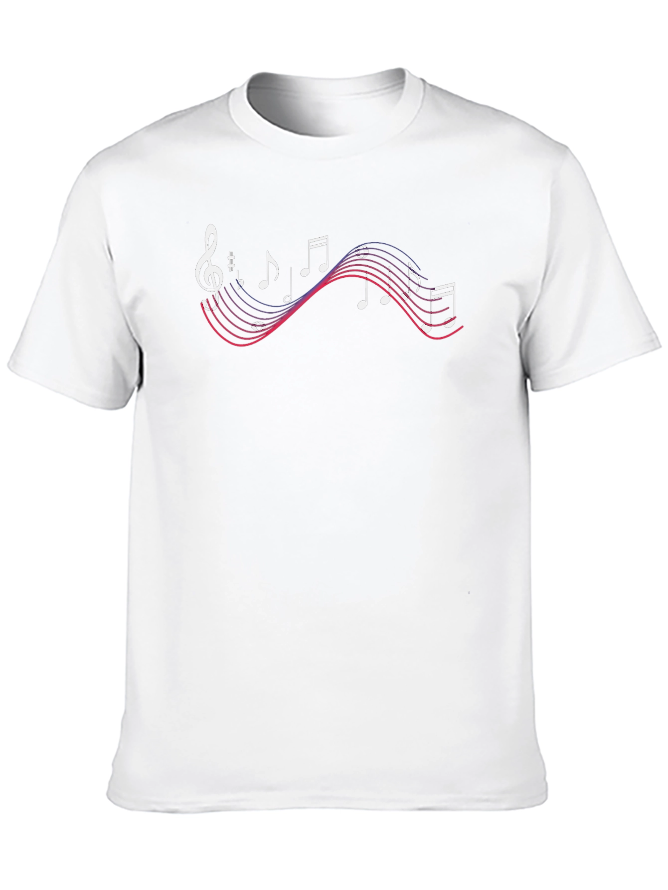 Musical Notes Graphic T-Shirt - Black Cotton Tee