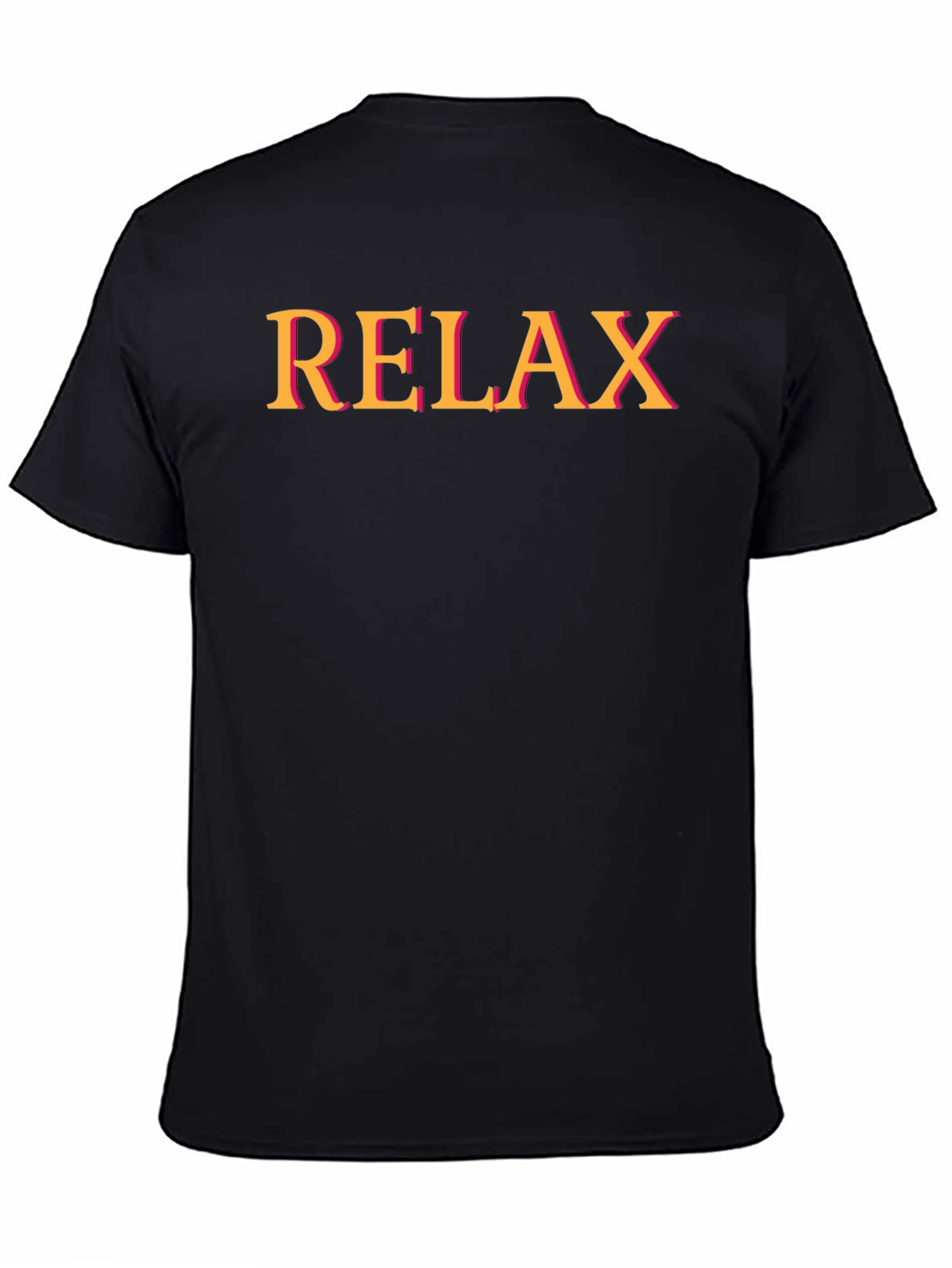 Relax Black T-Shirt - Casual Graphic Tee