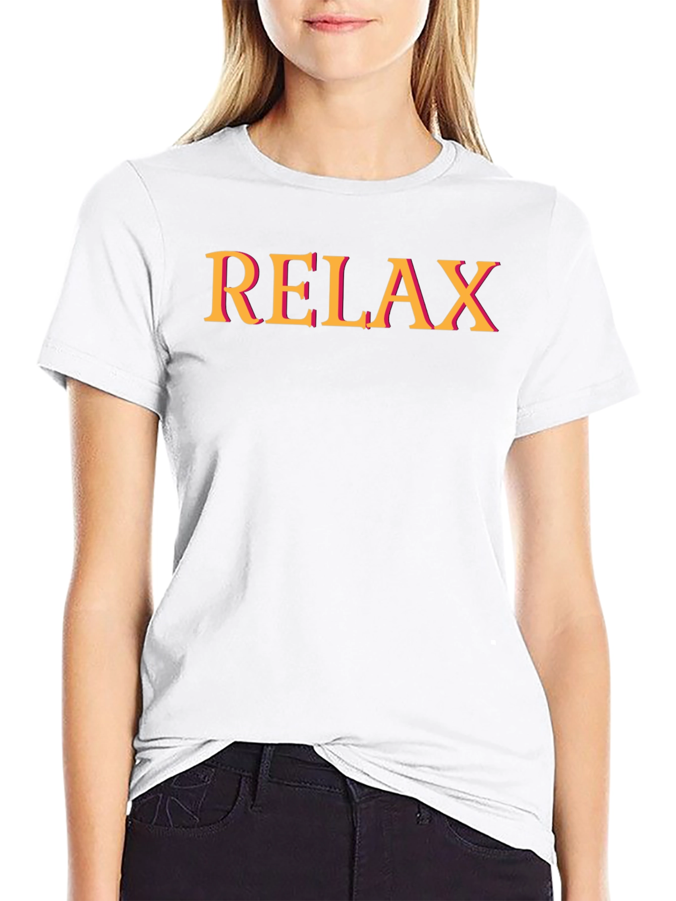 Relax Black T-Shirt - Casual Graphic Tee