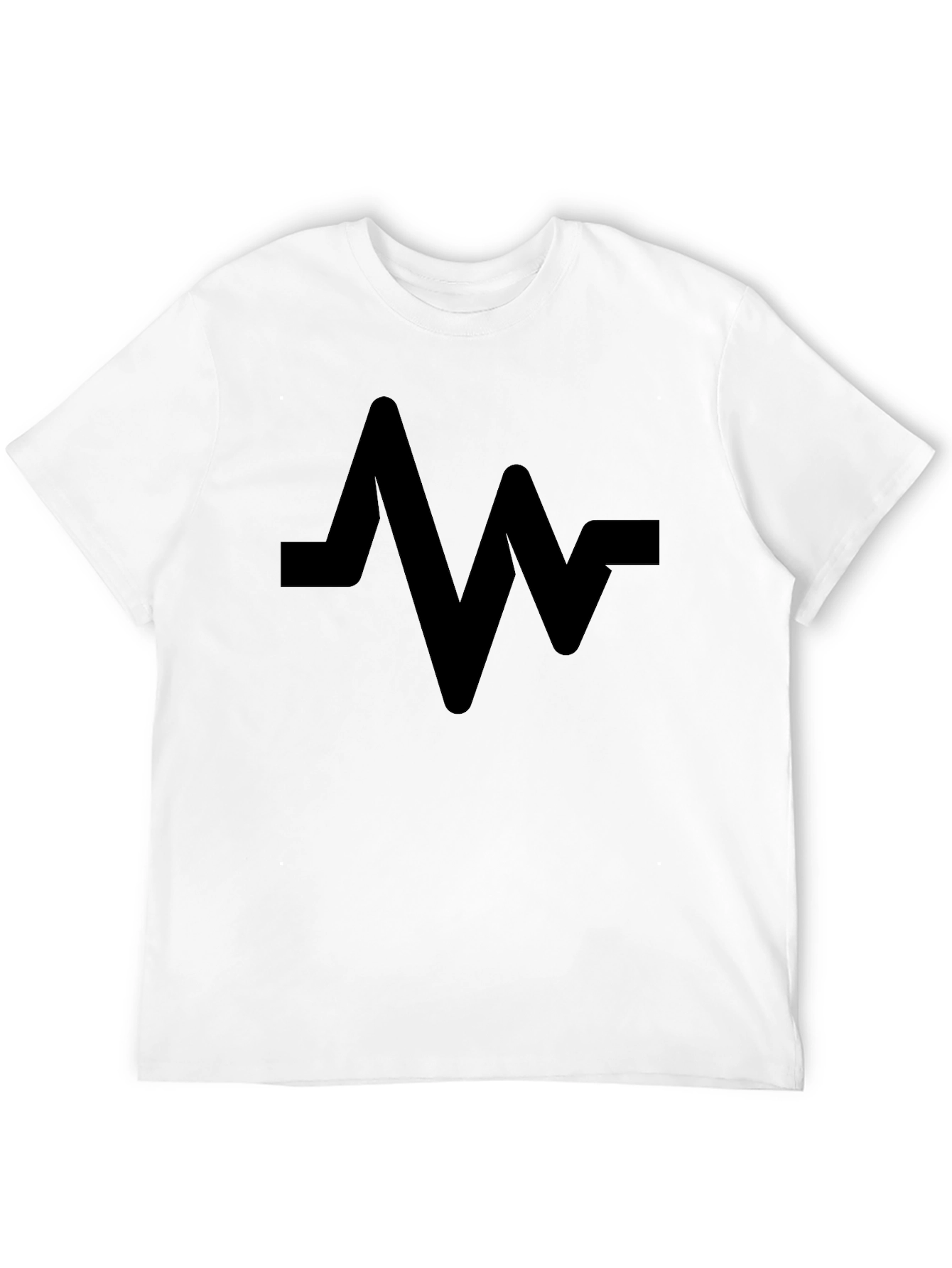 Black Wave Graphic Tee - Modern Casual Style