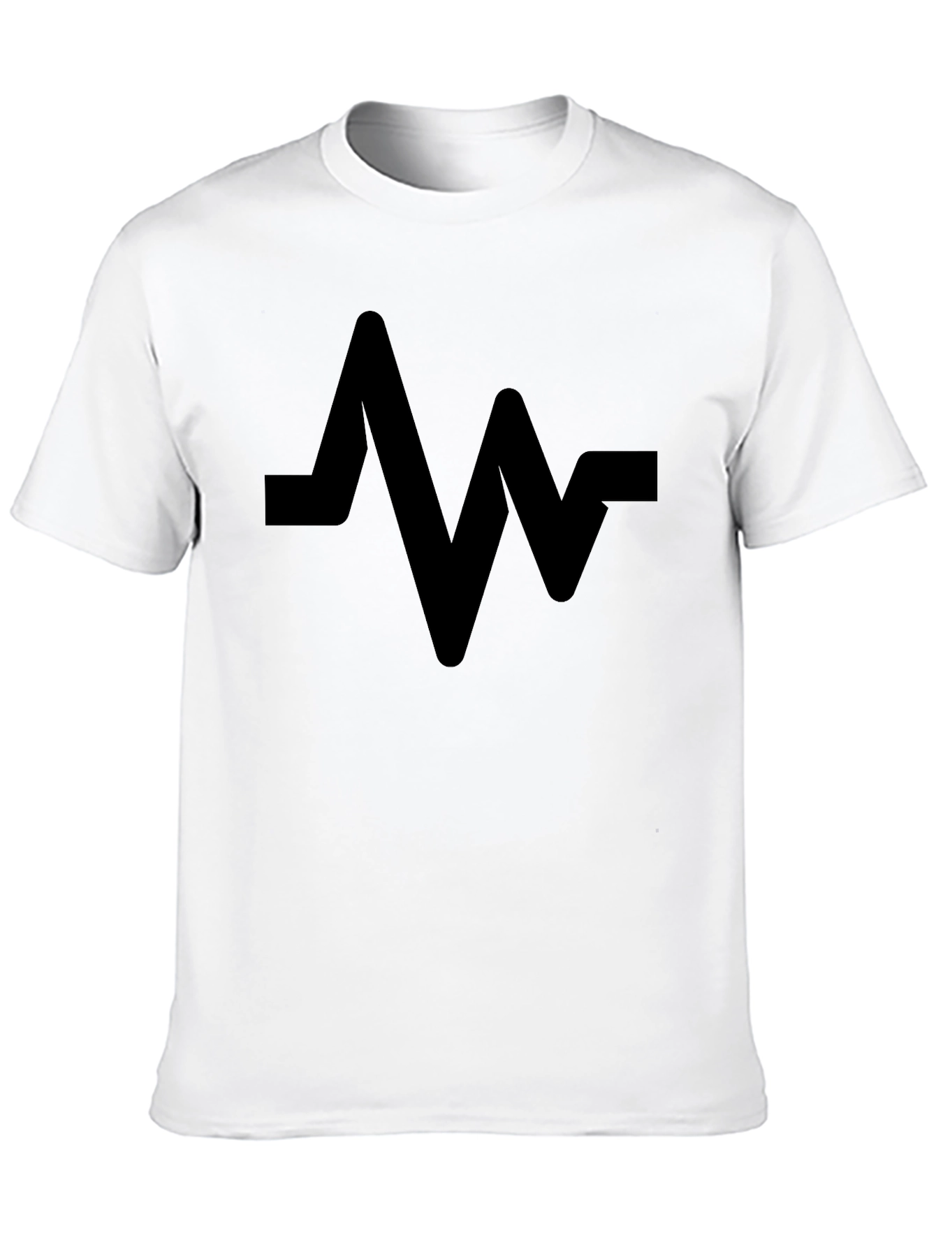Black Wave Graphic Tee - Modern Casual Style