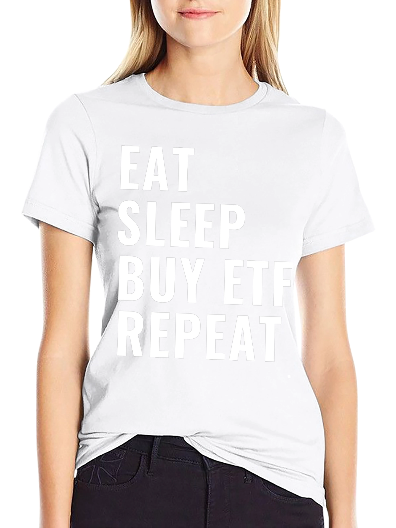 Eat Sleep Buy ETF Repeat Black T-Shirt