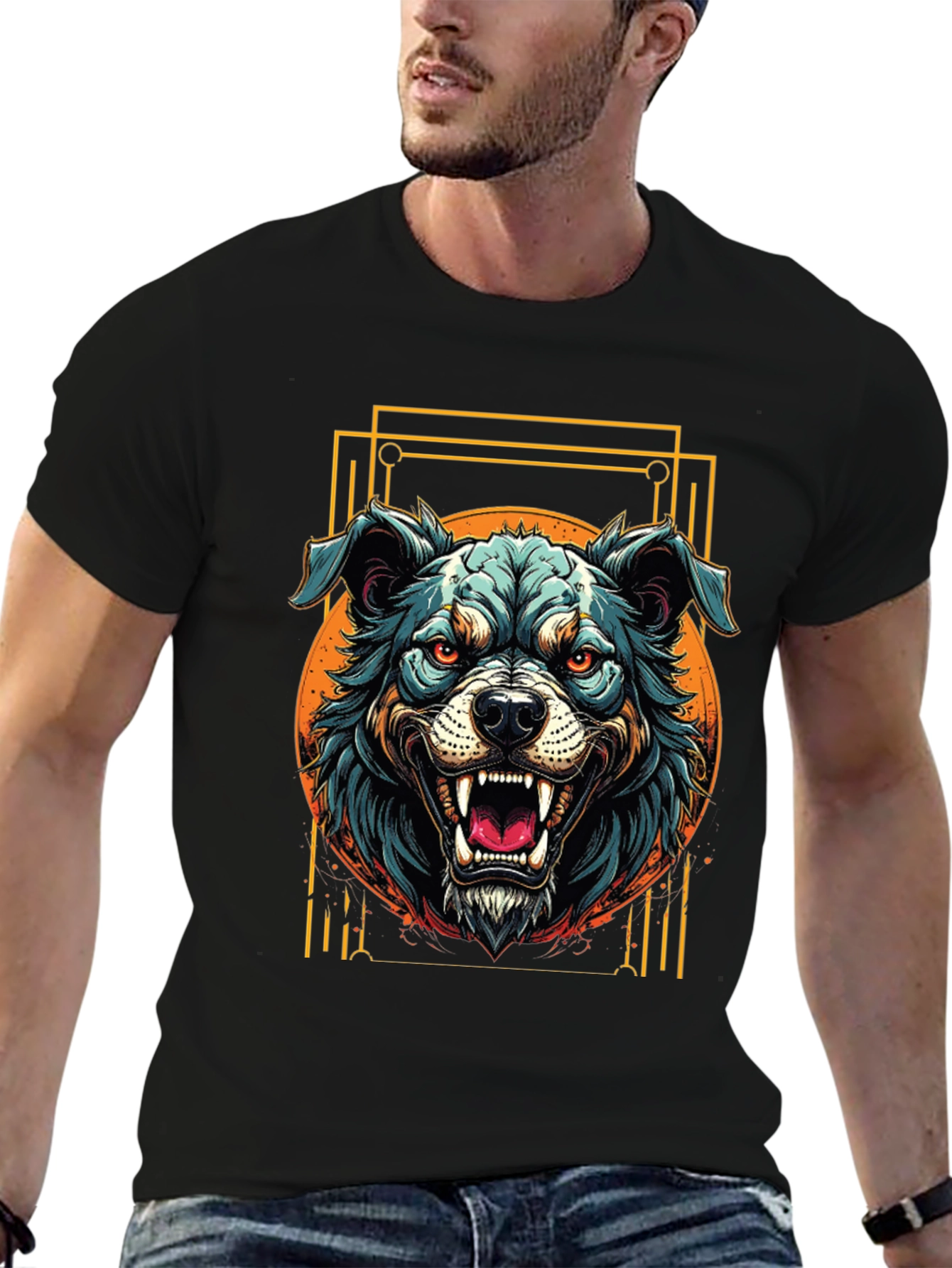Graphic Dog T-Shirt - Bold Canine Design