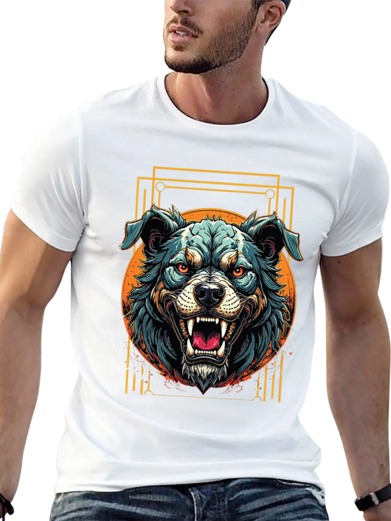 Graphic Dog T-Shirt - Bold Canine Design