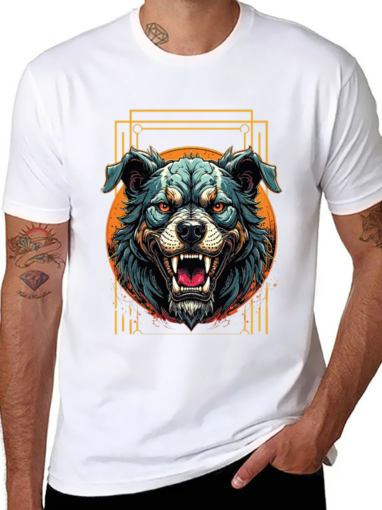 Graphic Dog T-Shirt - Bold Canine Design