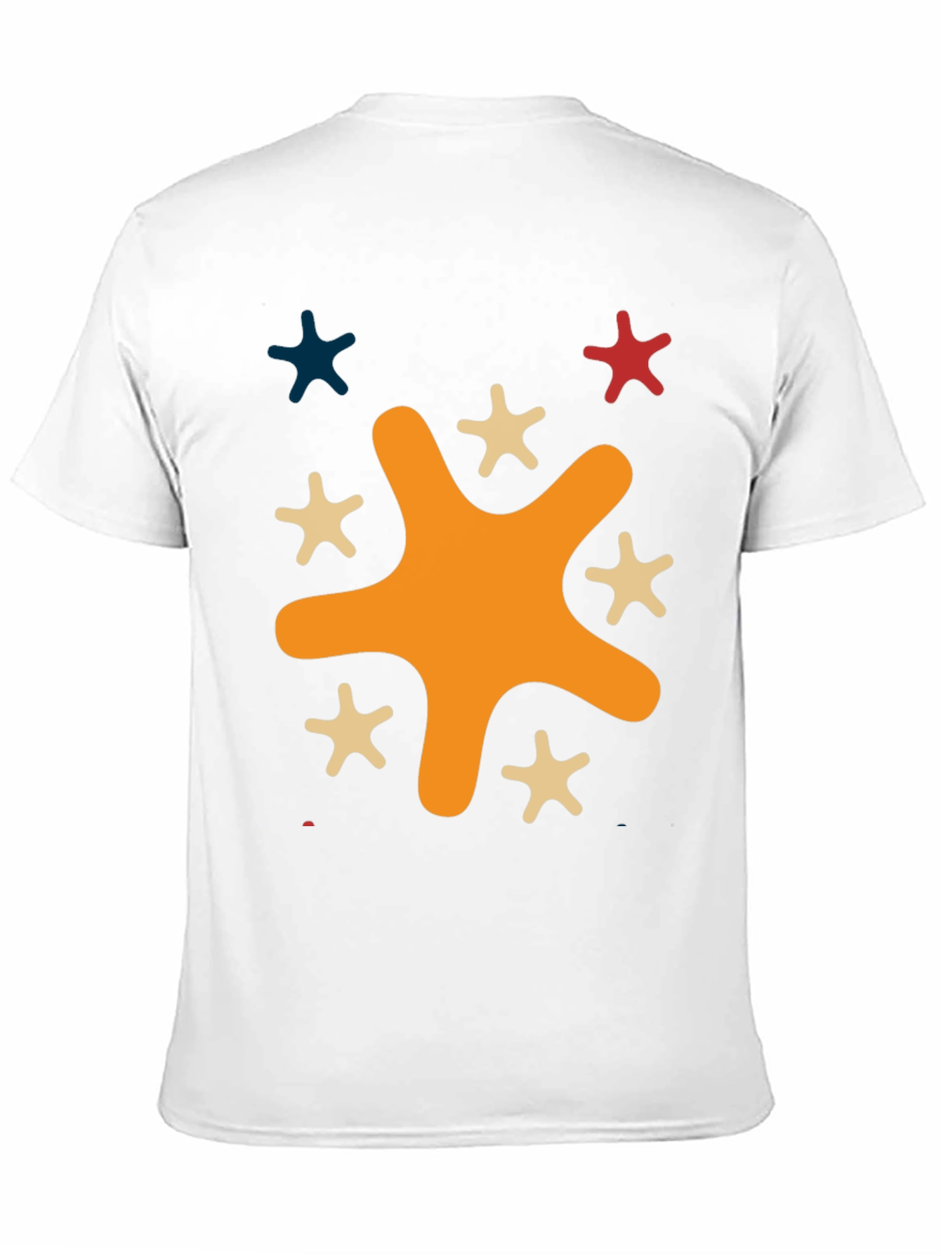 Funky Splatter Star Graphic Tee - Casual Style