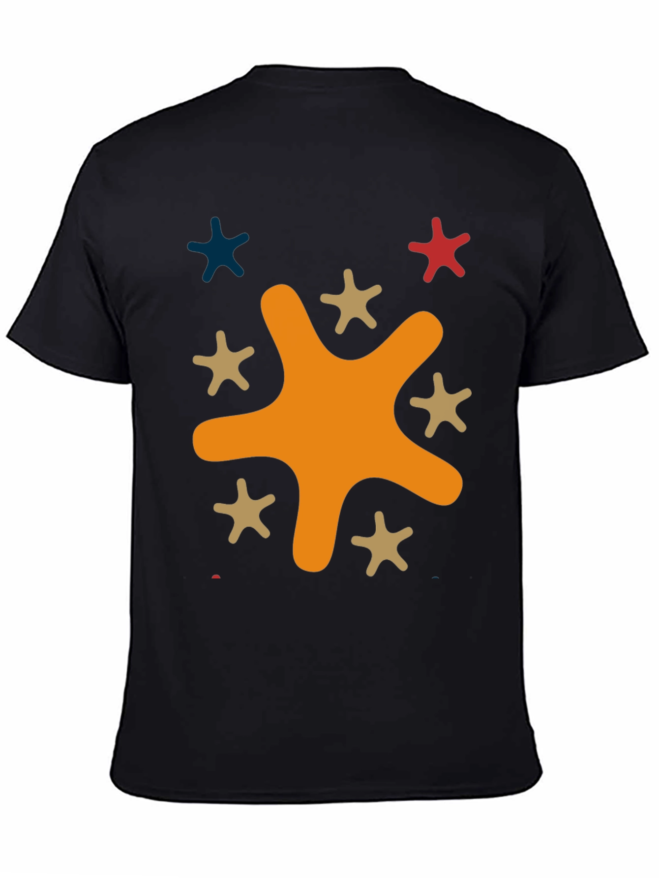 Funky Splatter Star Graphic Tee - Casual Style