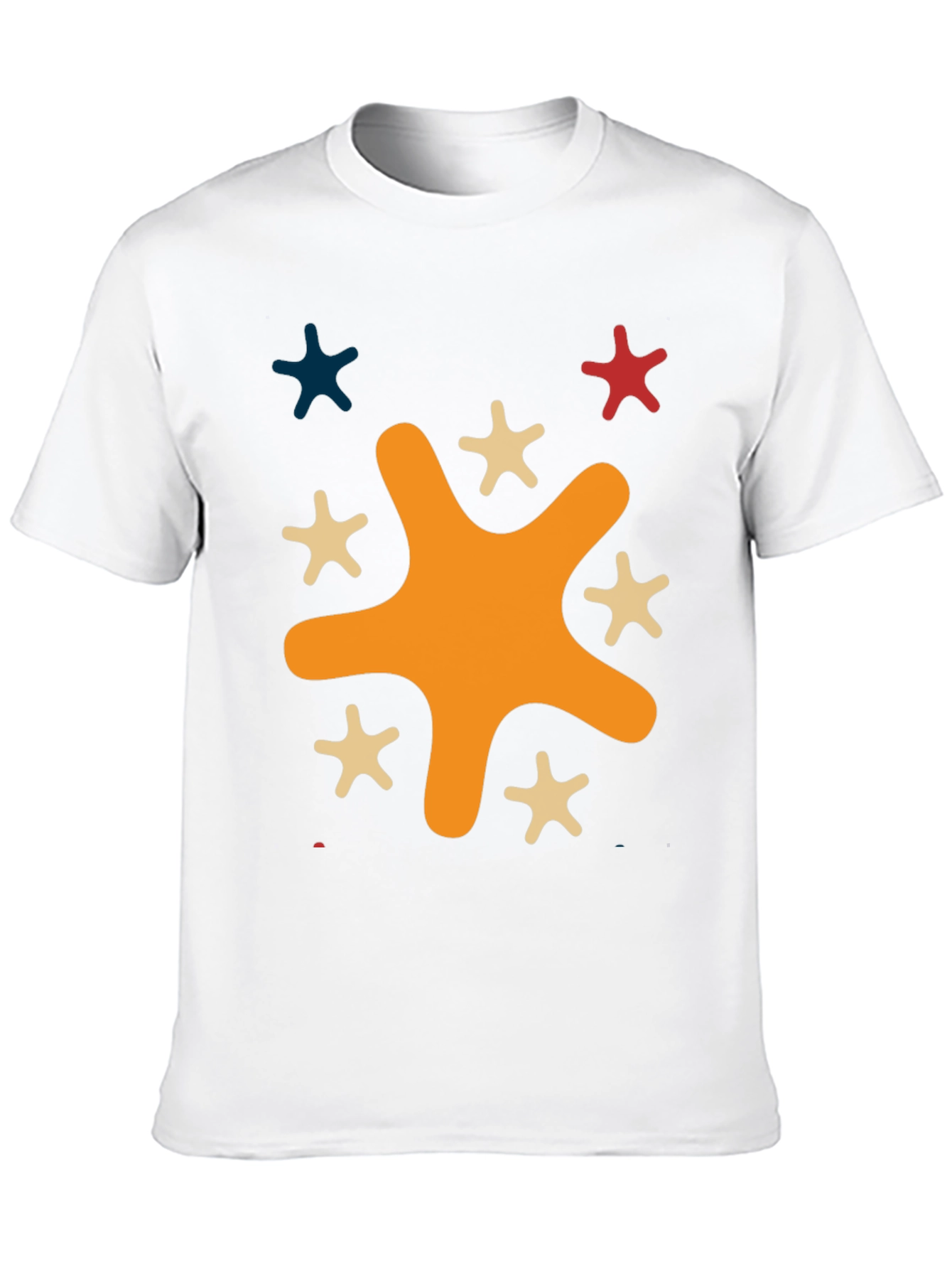 Funky Splatter Star Graphic Tee - Casual Style