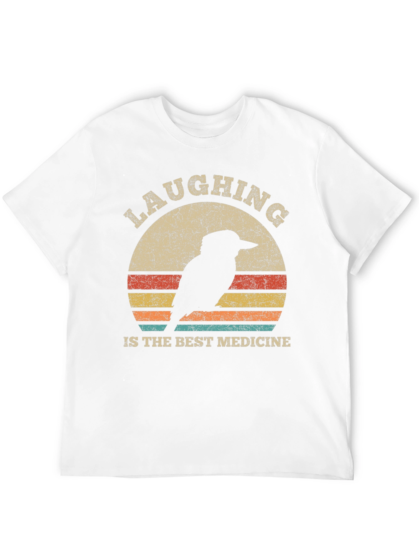Laughing Bird Retro Graphic Tee - Unisex Cotton T-Shirt