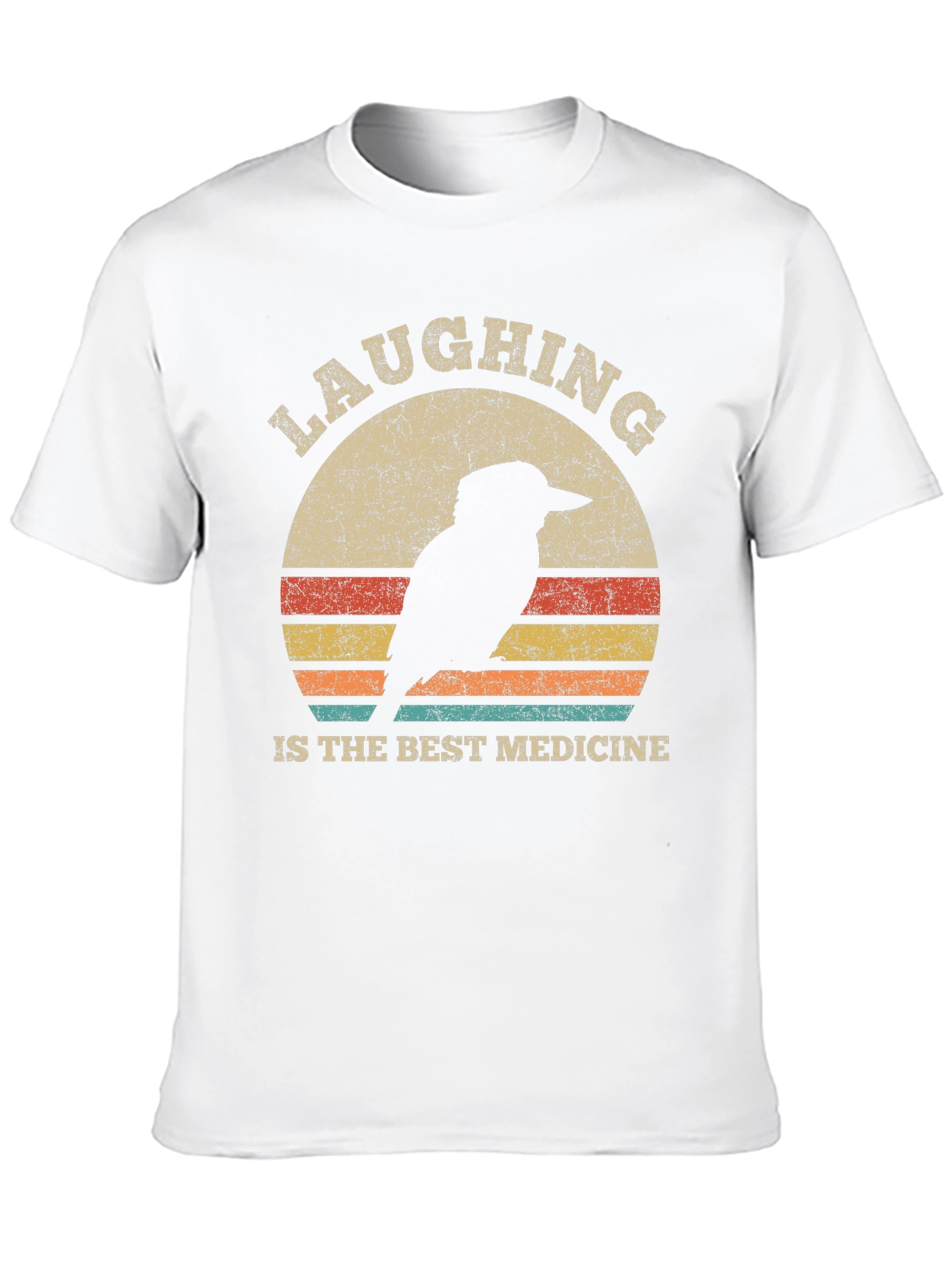 Laughing Bird Retro Graphic Tee - Unisex Cotton T-Shirt