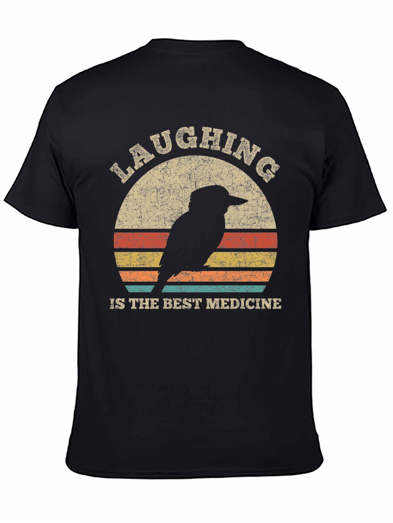Laughing Bird Retro Graphic Tee - Unisex Cotton T-Shirt
