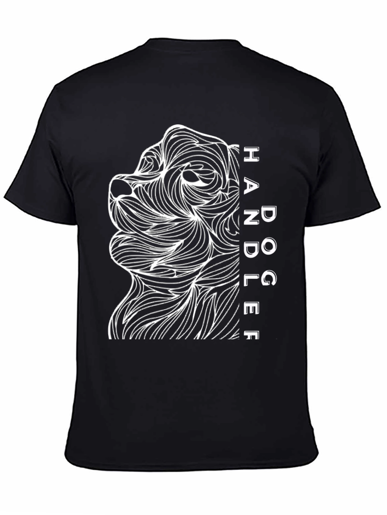 Dog Handler Graphic Tee - Mens Black T-Shirt