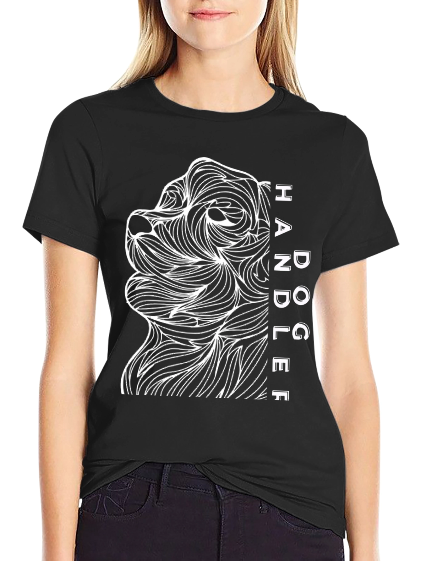 Dog Handler Graphic Tee - Mens Black T-Shirt