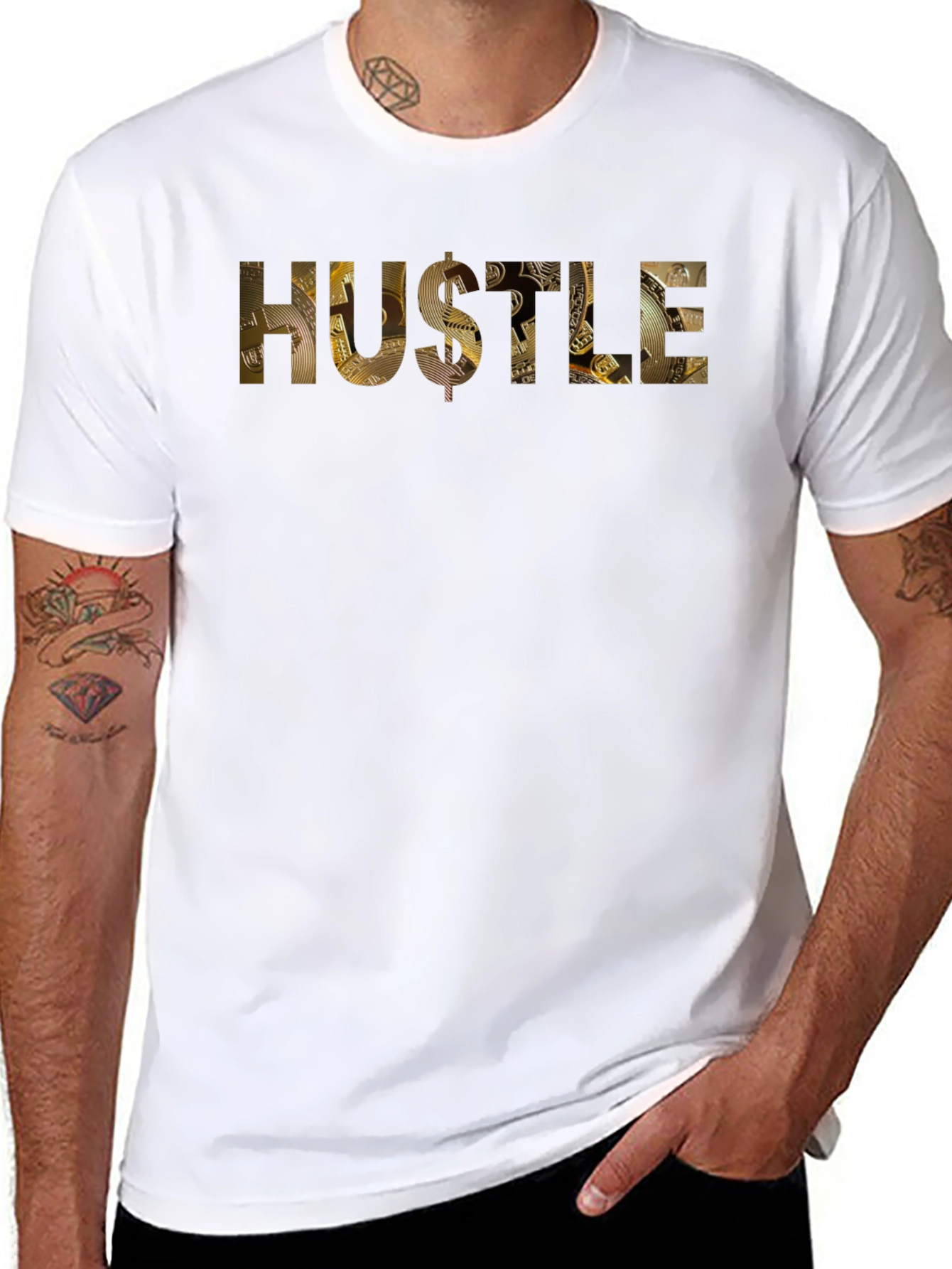Hustle Graphic Tee - Gold Coin Design