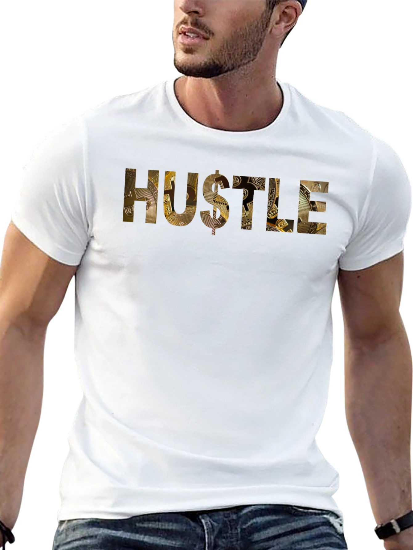 Hustle Graphic Tee - Gold Coin Design