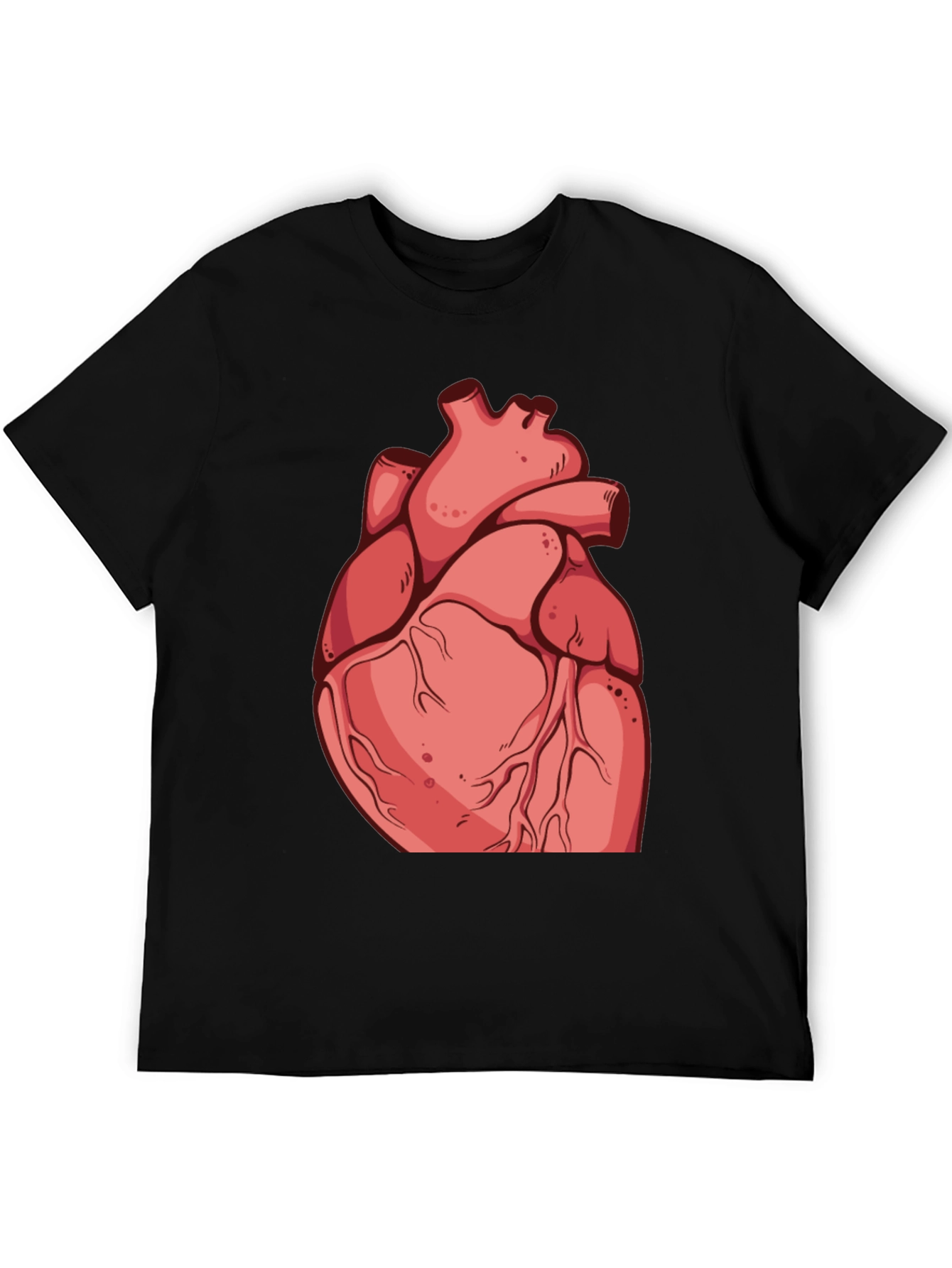 Anatomical Heart Graphic Tee - Black Cotton