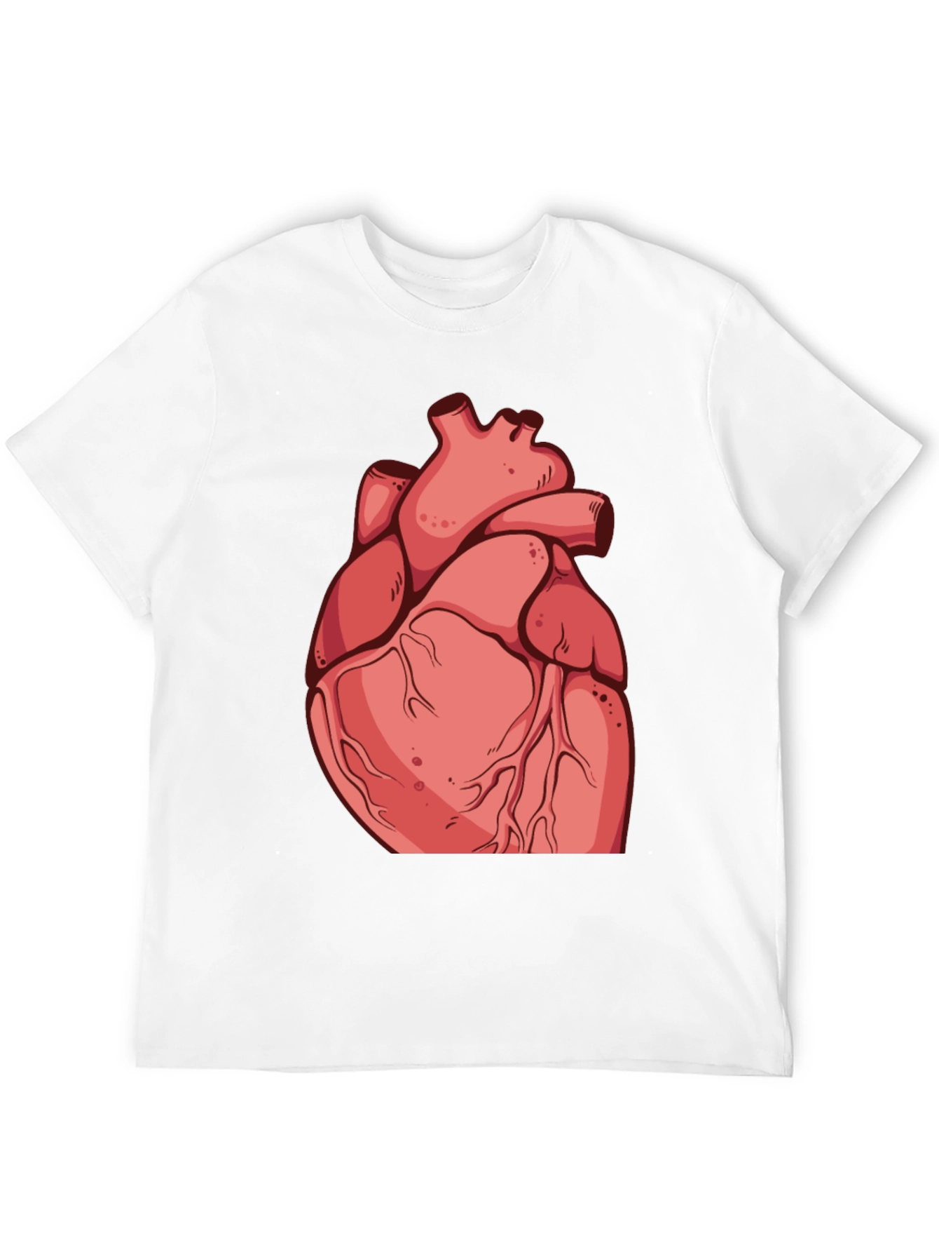 Anatomical Heart Graphic Tee - Black Cotton