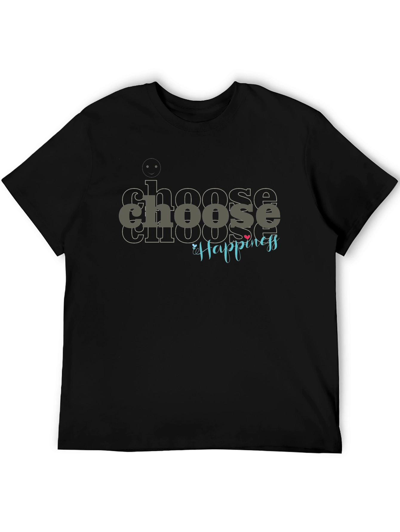 Choose Happiness Black Graphic Tee