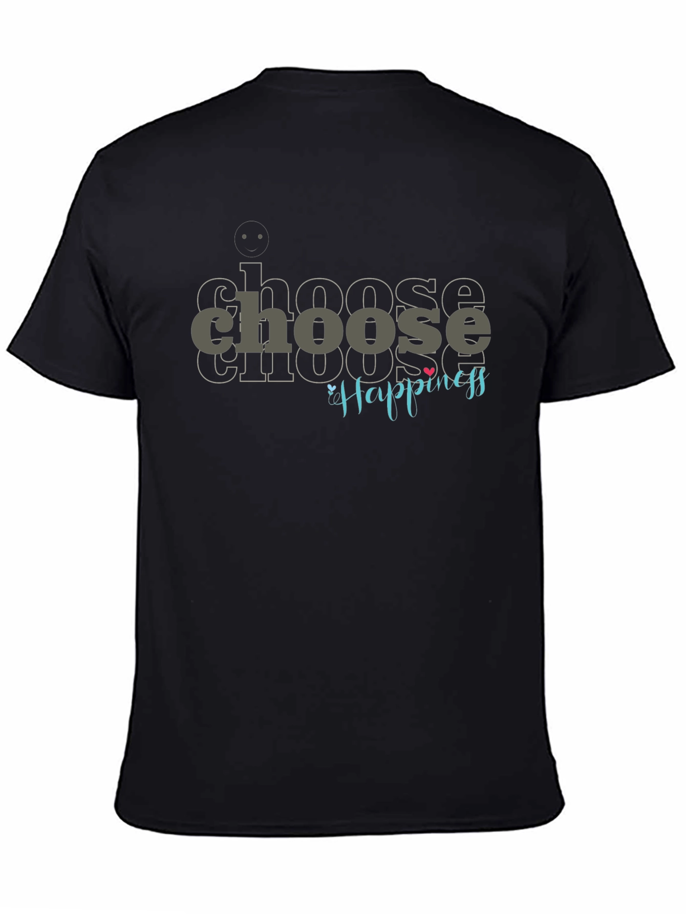 Choose Happiness Black Graphic Tee