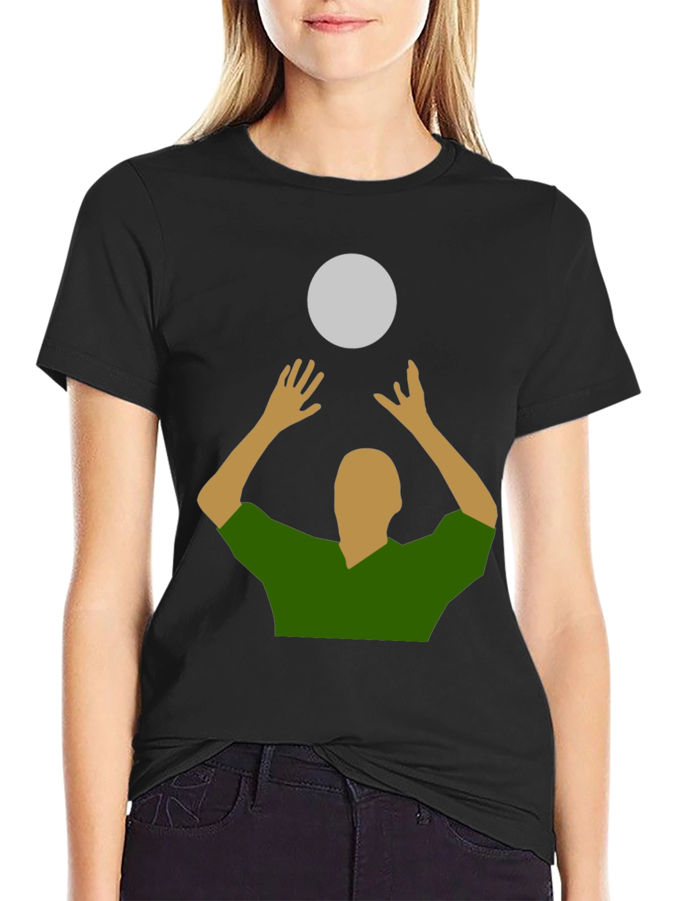 Volleyball Graphic Tee - Sporty Design Casual Wear