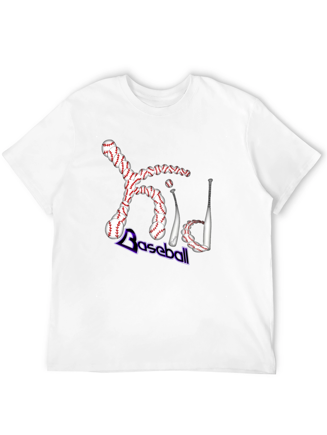 Kid Baseball T-Shirt - Baseball Bats and Balls Graphic