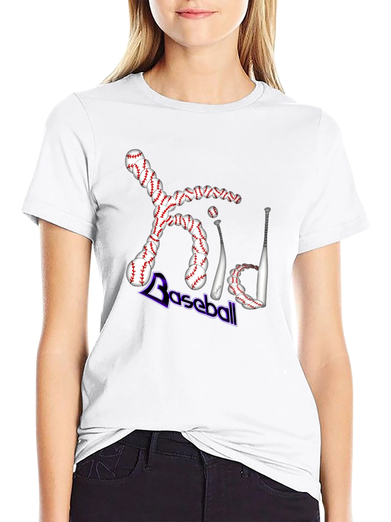 Kid Baseball T-Shirt - Baseball Bats and Balls Graphic