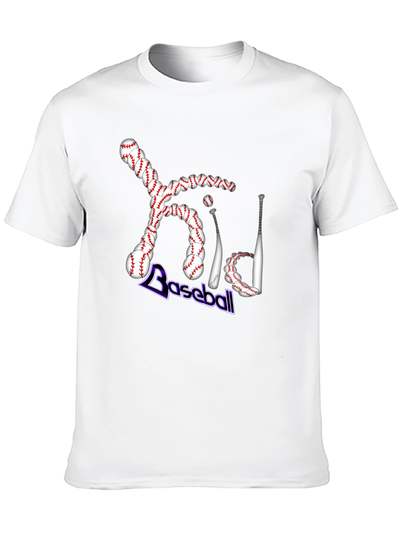 Kid Baseball T-Shirt - Baseball Bats and Balls Graphic