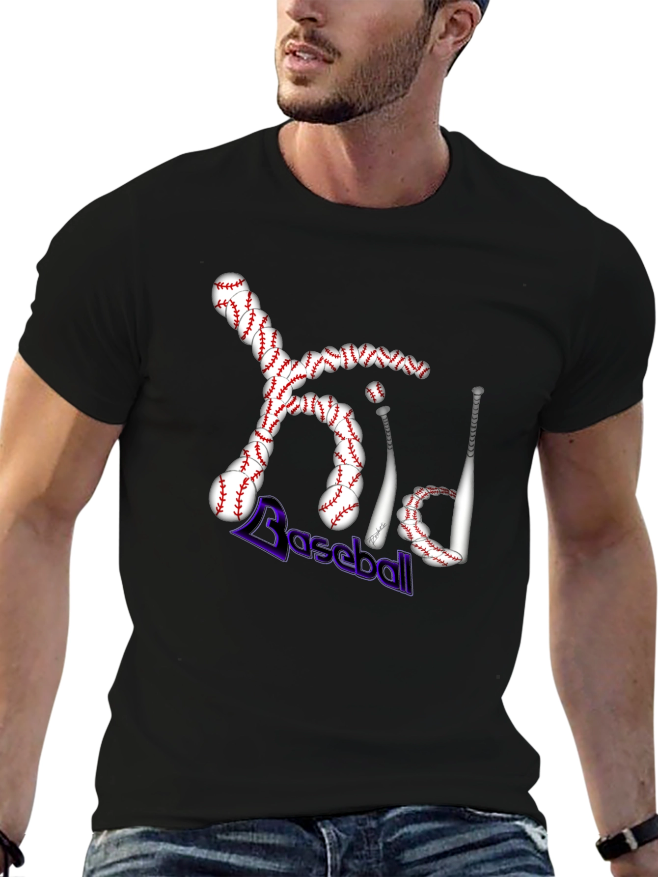 Kid Baseball T-Shirt - Baseball Bats and Balls Graphic