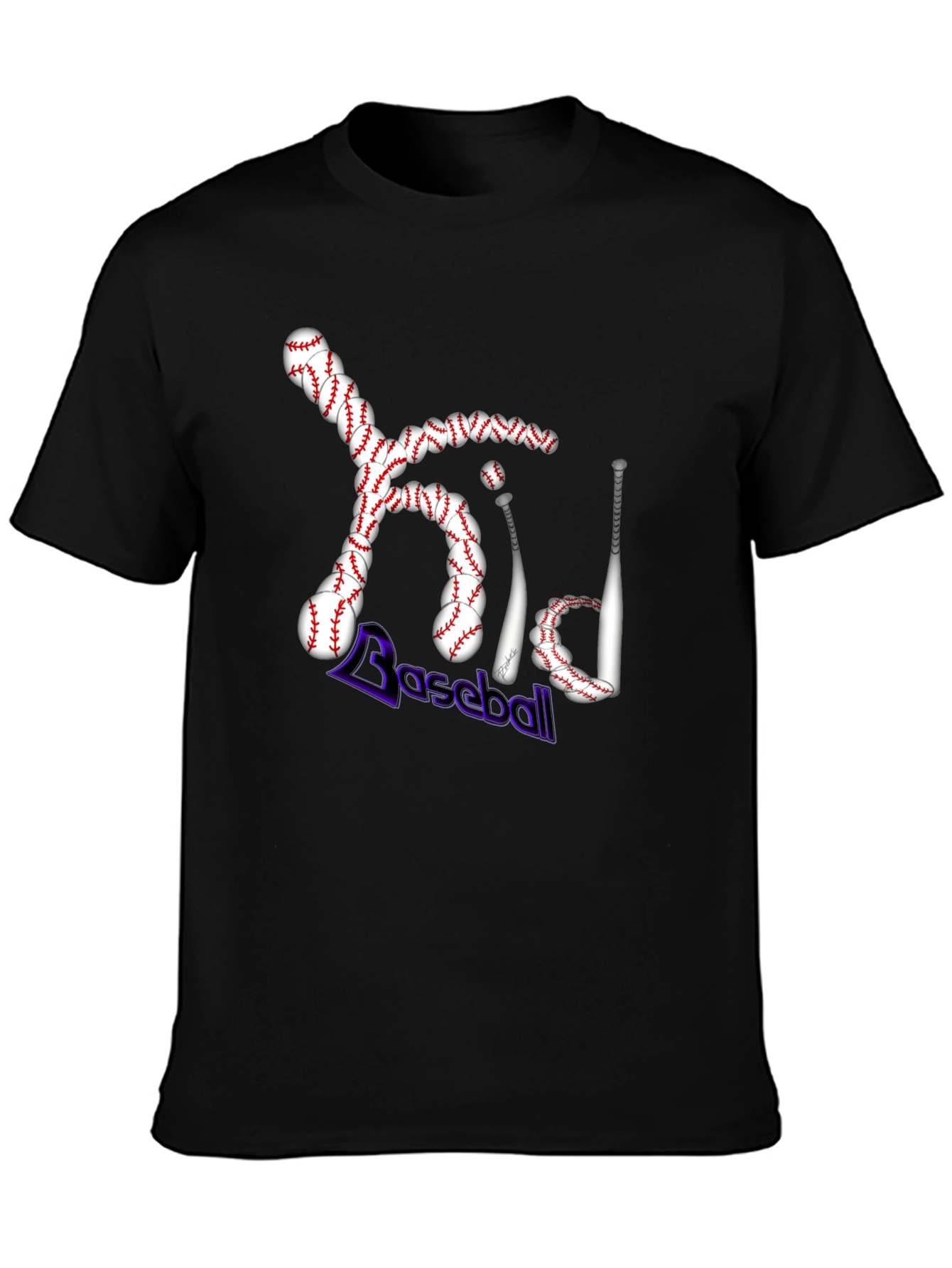 Kid Baseball T-Shirt - Baseball Bats and Balls Graphic