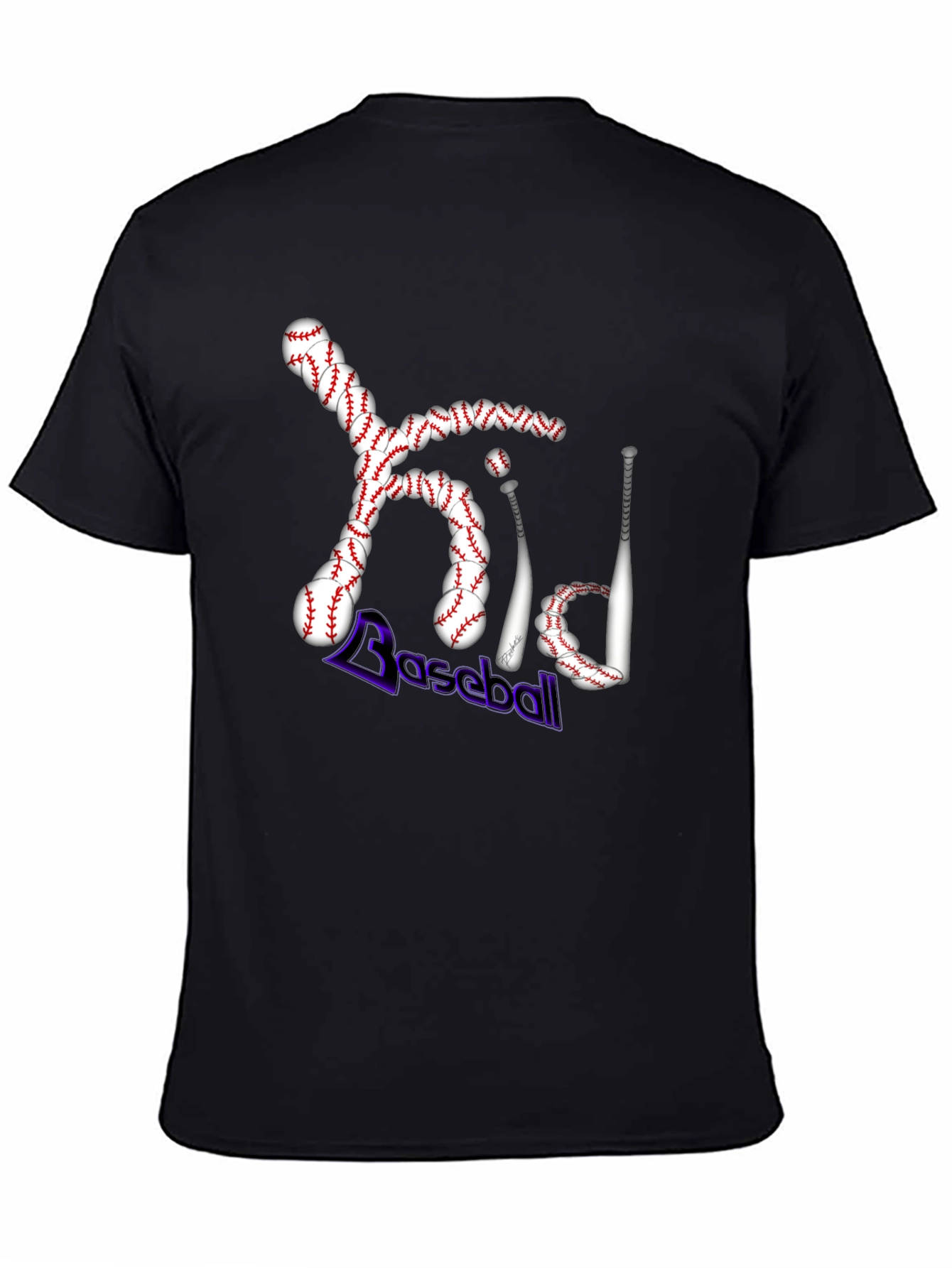 Kid Baseball T-Shirt - Baseball Bats and Balls Graphic