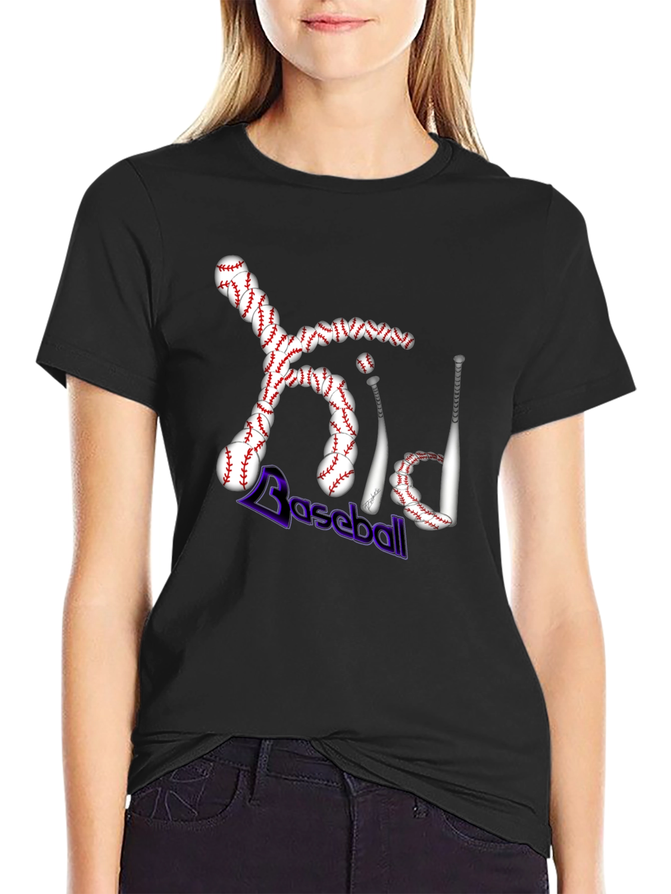 Kid Baseball T-Shirt - Baseball Bats and Balls Graphic