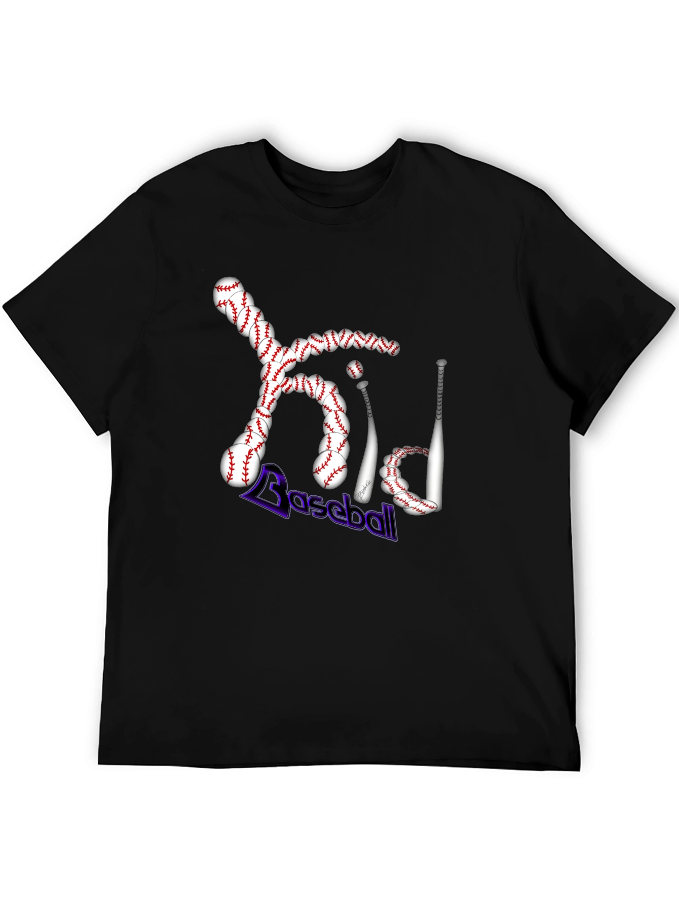 Kid Baseball T-Shirt - Baseball Bats and Balls Graphic