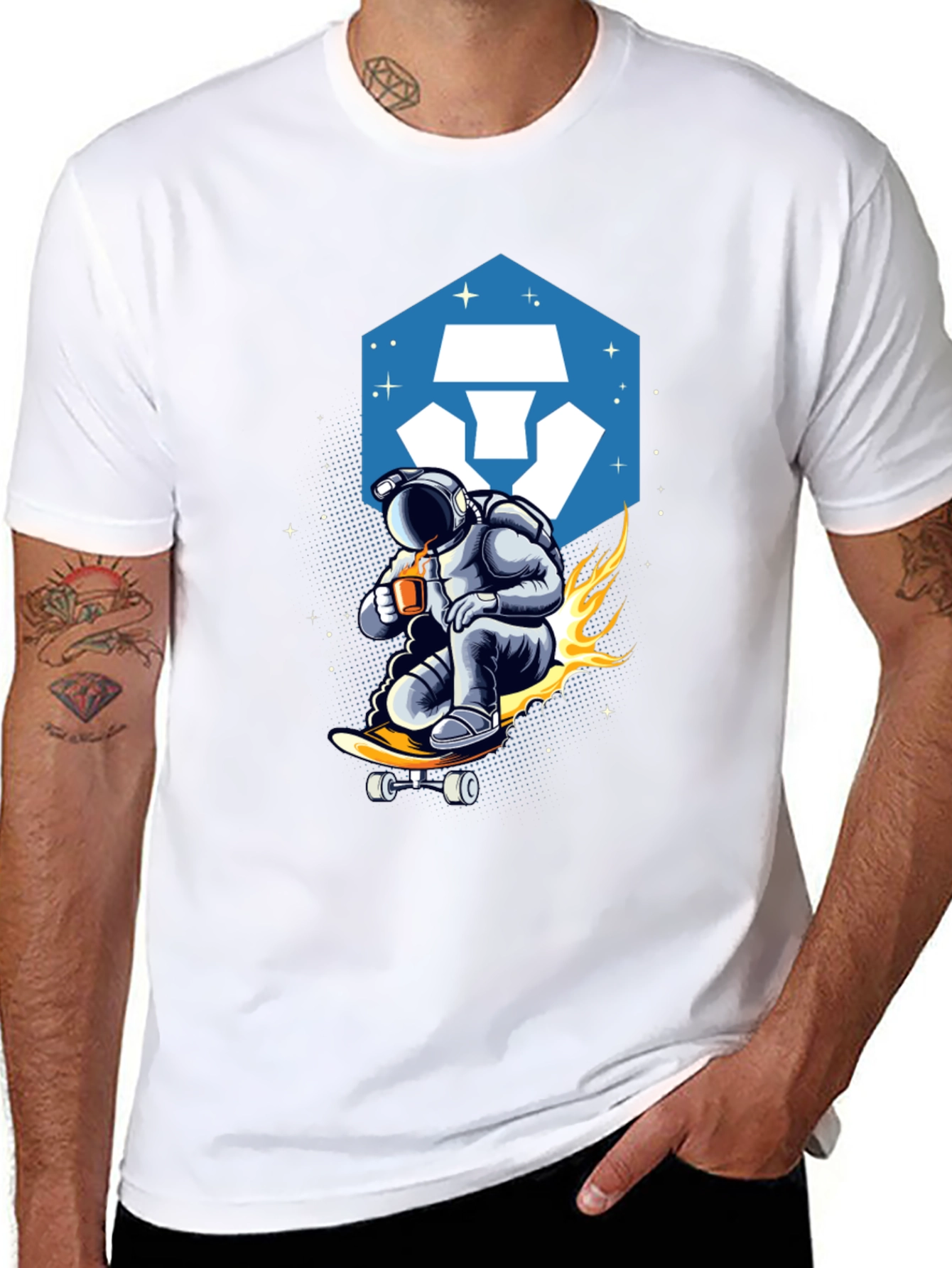 Astronaut Skateboard T-Shirt