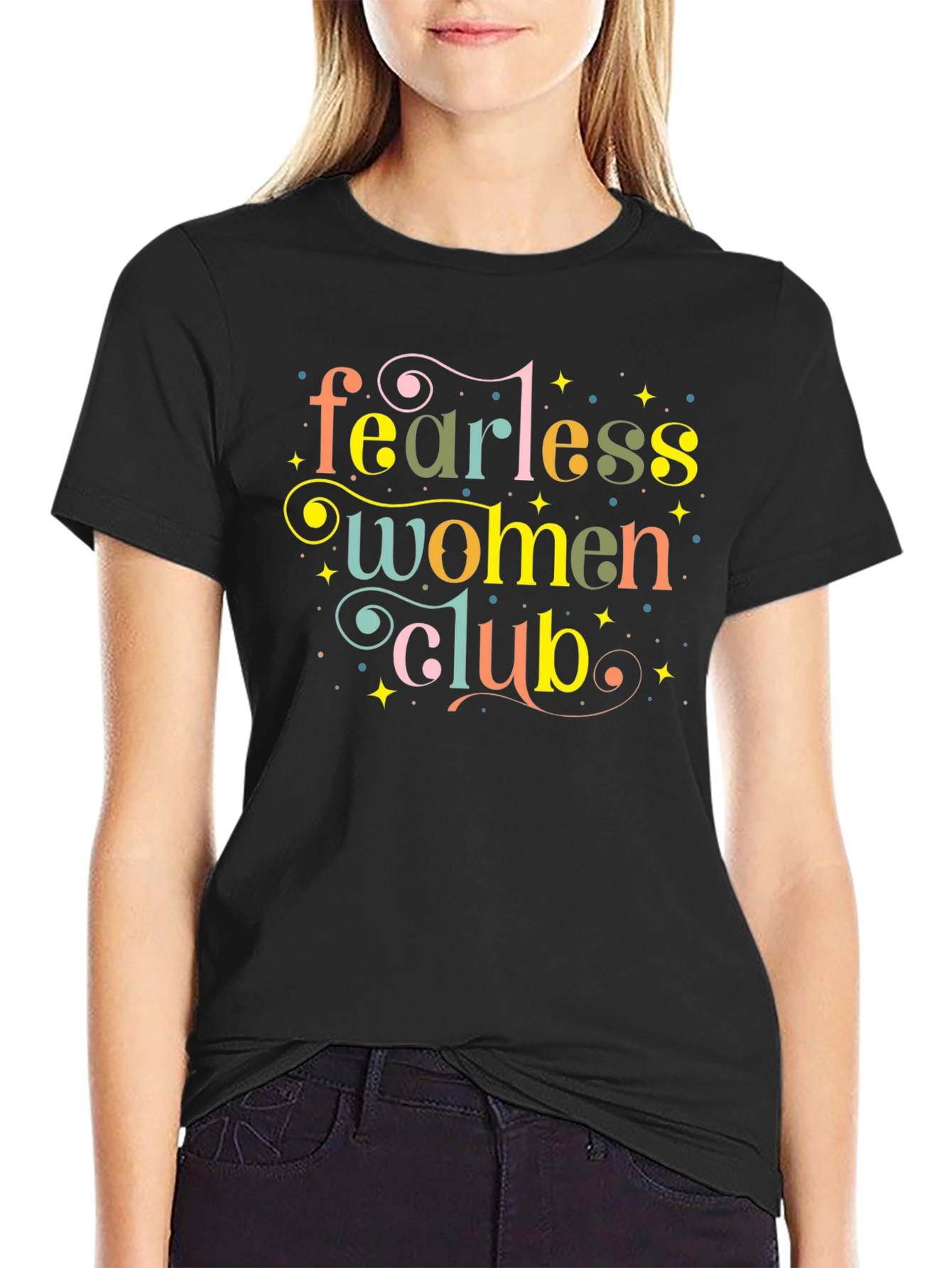 Fearless Women Club Graphic Tee - Stylish Empowerment