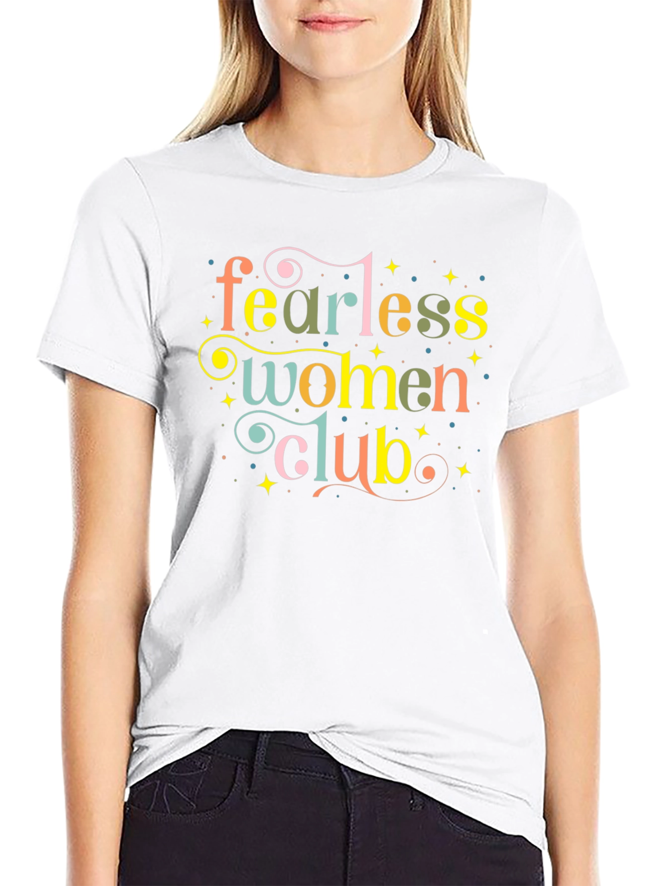 Fearless Women Club Graphic Tee - Stylish Empowerment