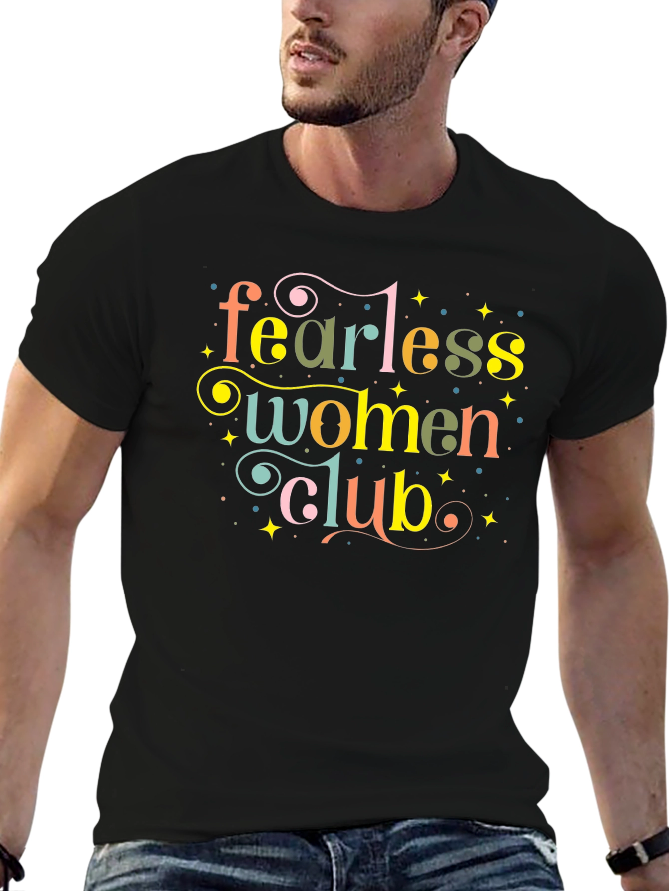 Fearless Women Club Graphic Tee - Stylish Empowerment