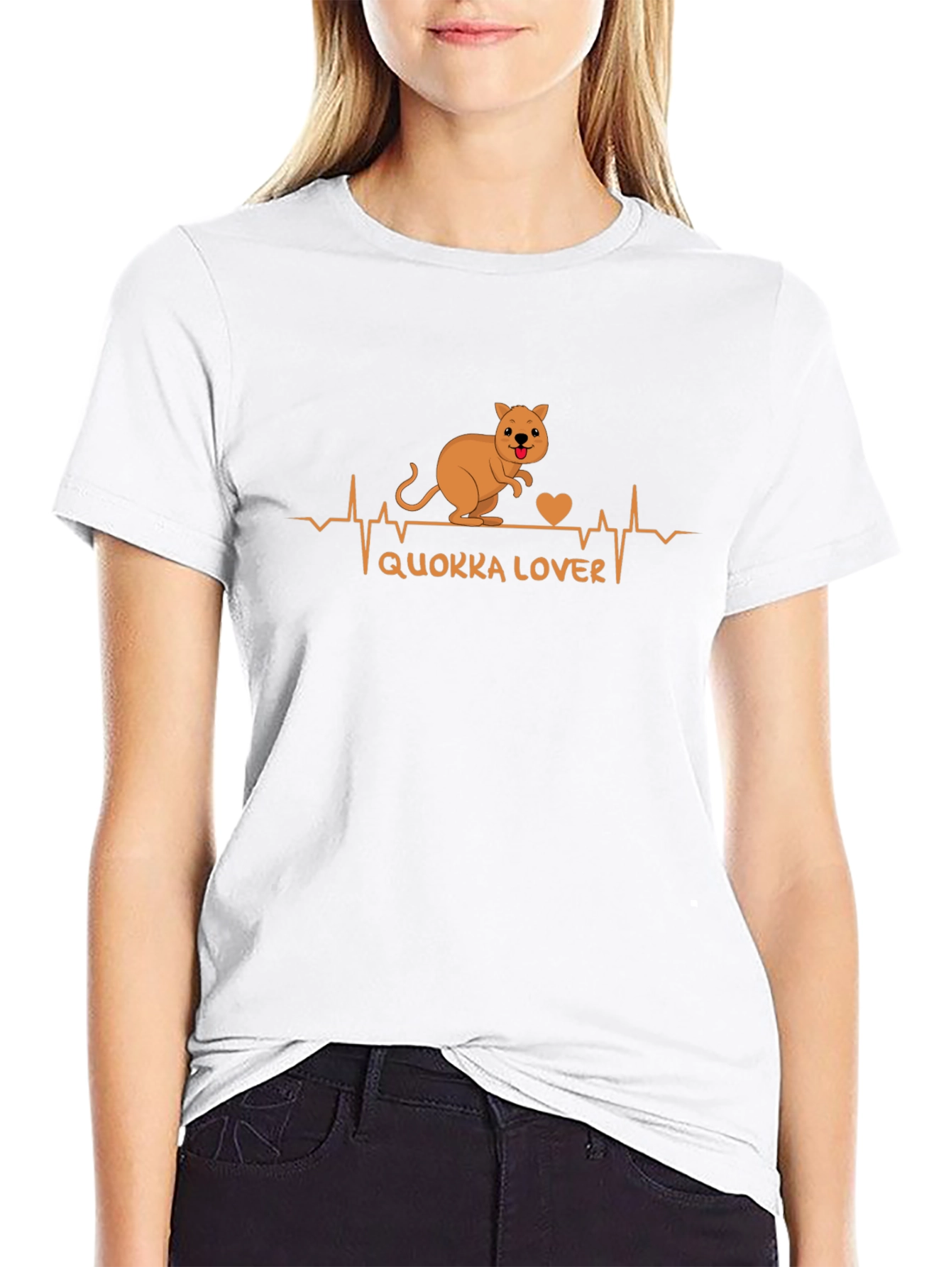 Quokka Lover Graphic Tee - Black Cotton T-Shirt