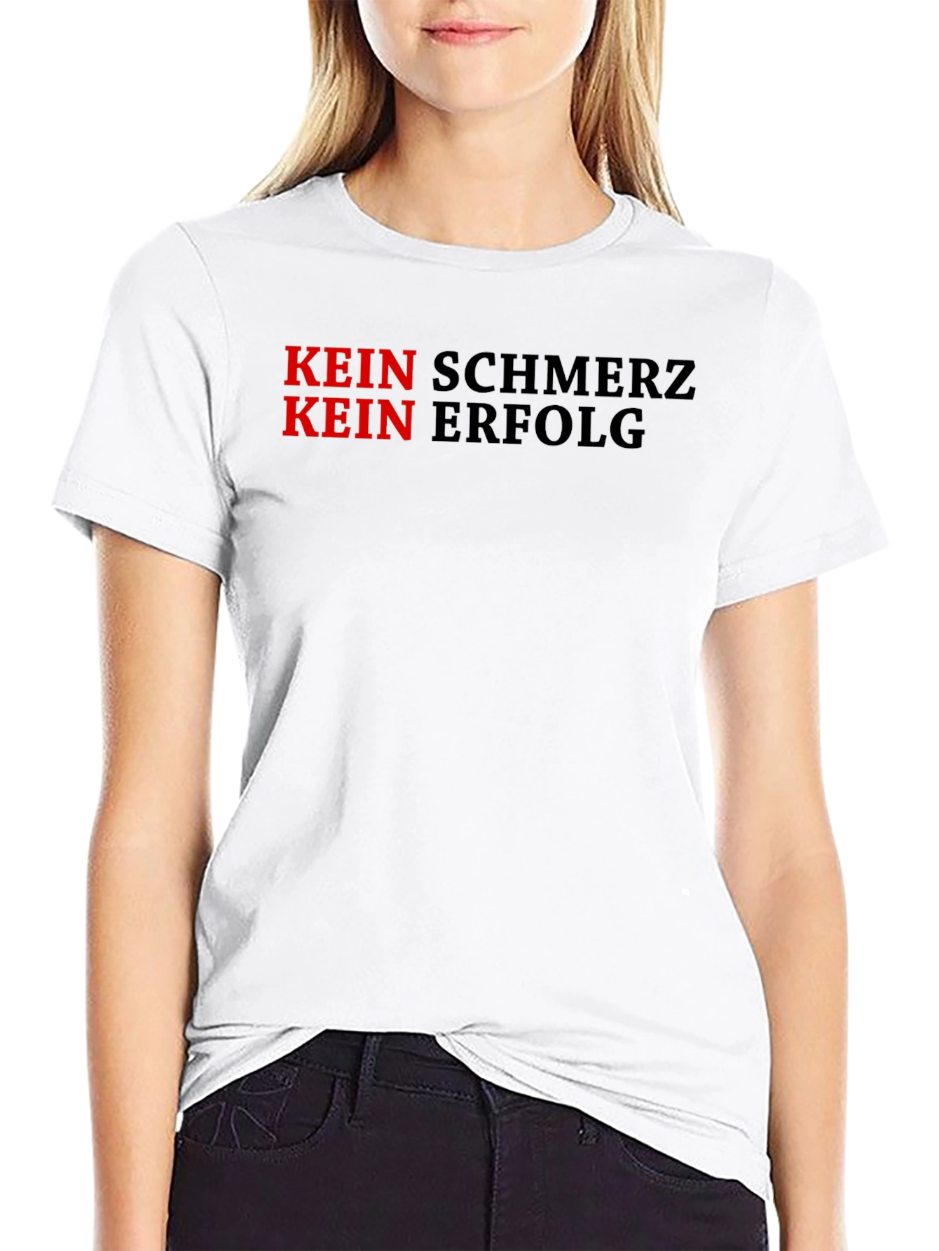 Kein Schmerz Kein Erfolg Motivational Black T-Shirt
