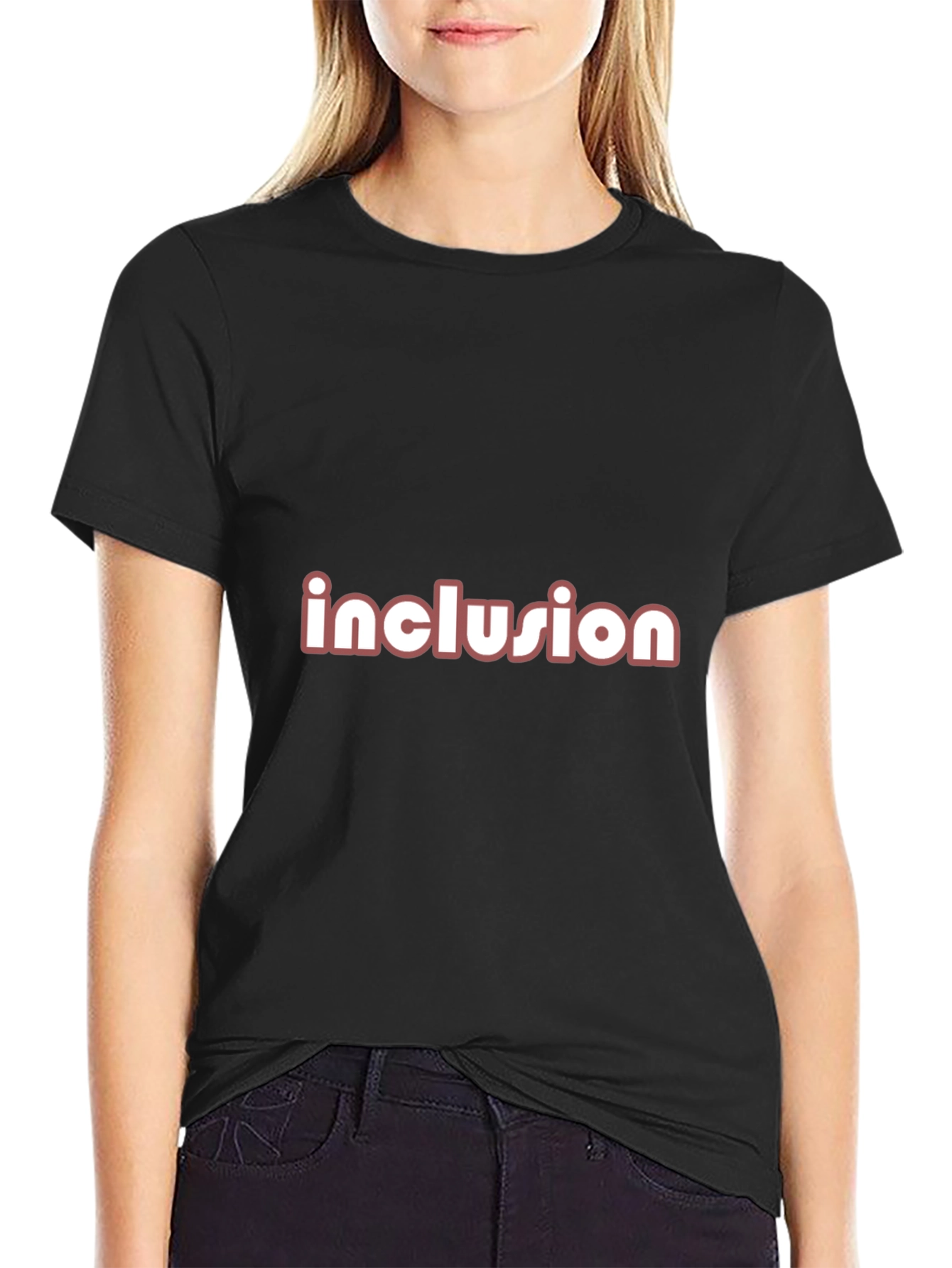 Inclusion T-Shirt Black Crew Neck