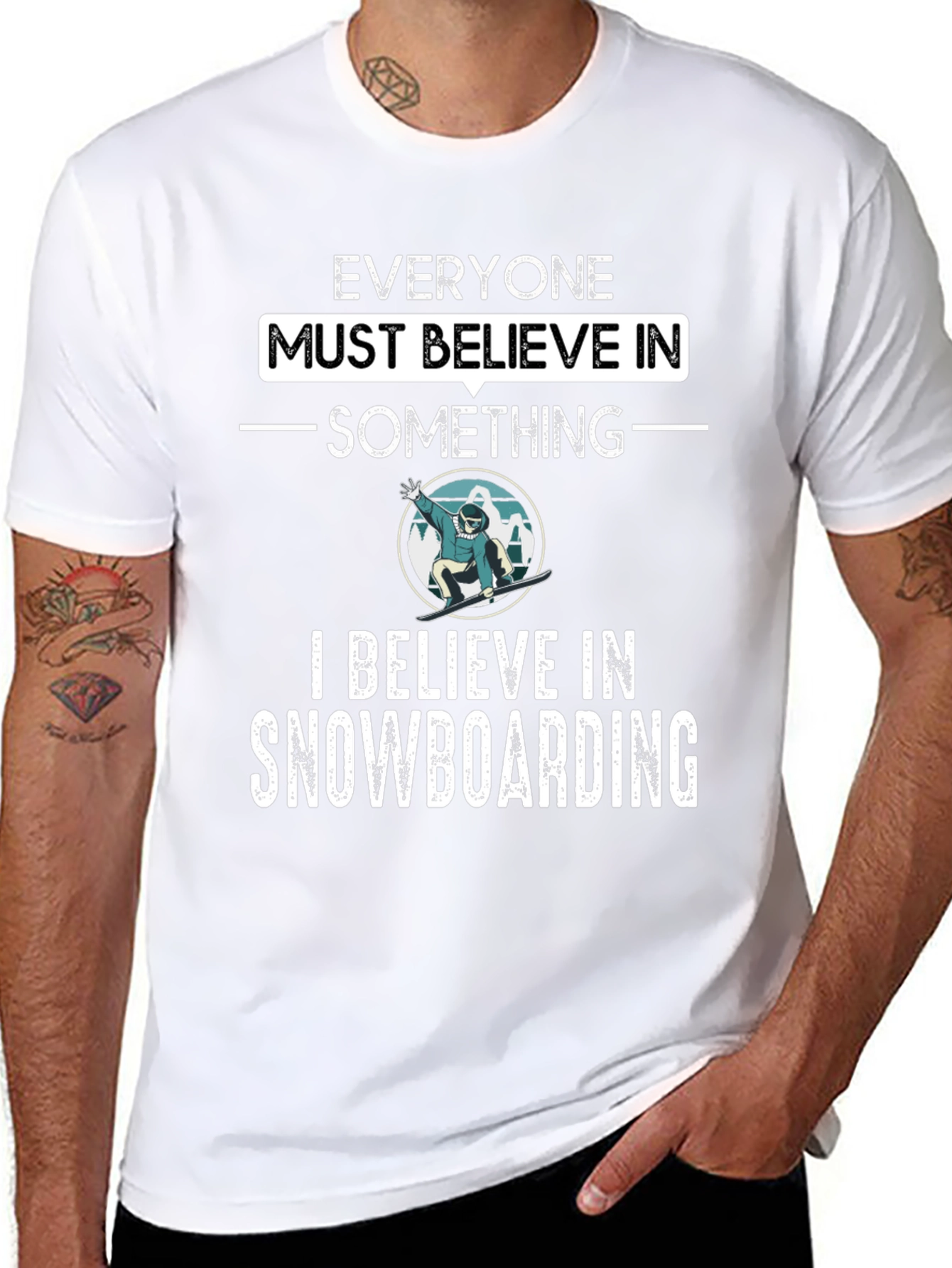 Snowboarding Believer Graphic Tee
