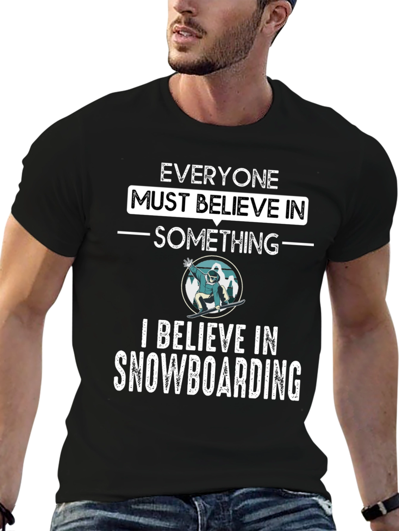 Snowboarding Believer Graphic Tee