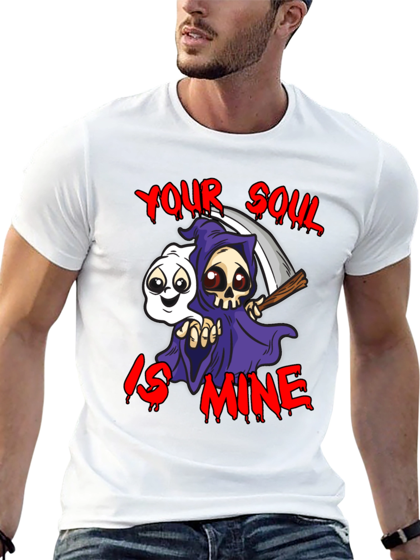 Grim Reaper Your Soul is Mine Graphic T-Shirt