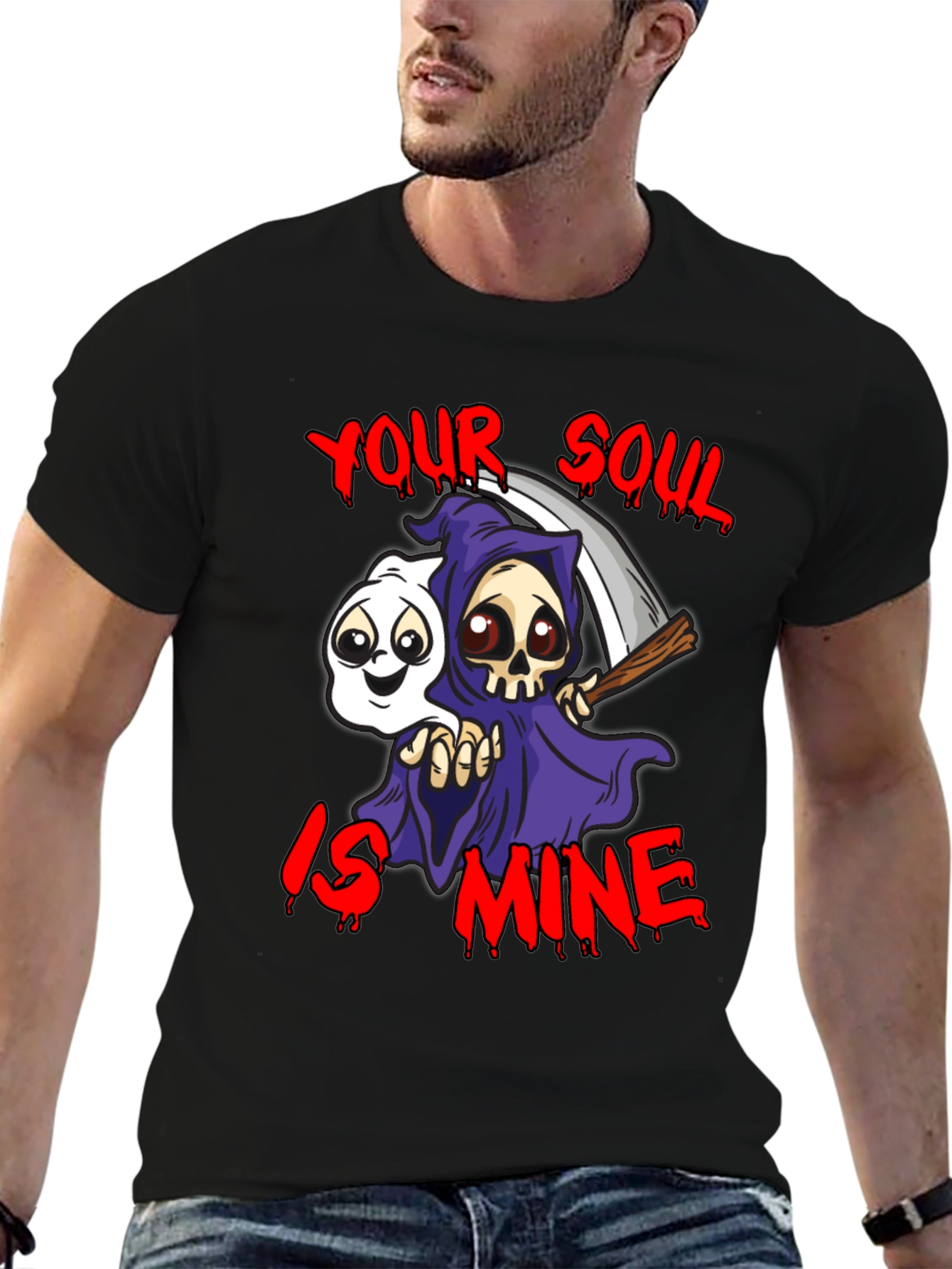 Grim Reaper Your Soul is Mine Graphic T-Shirt