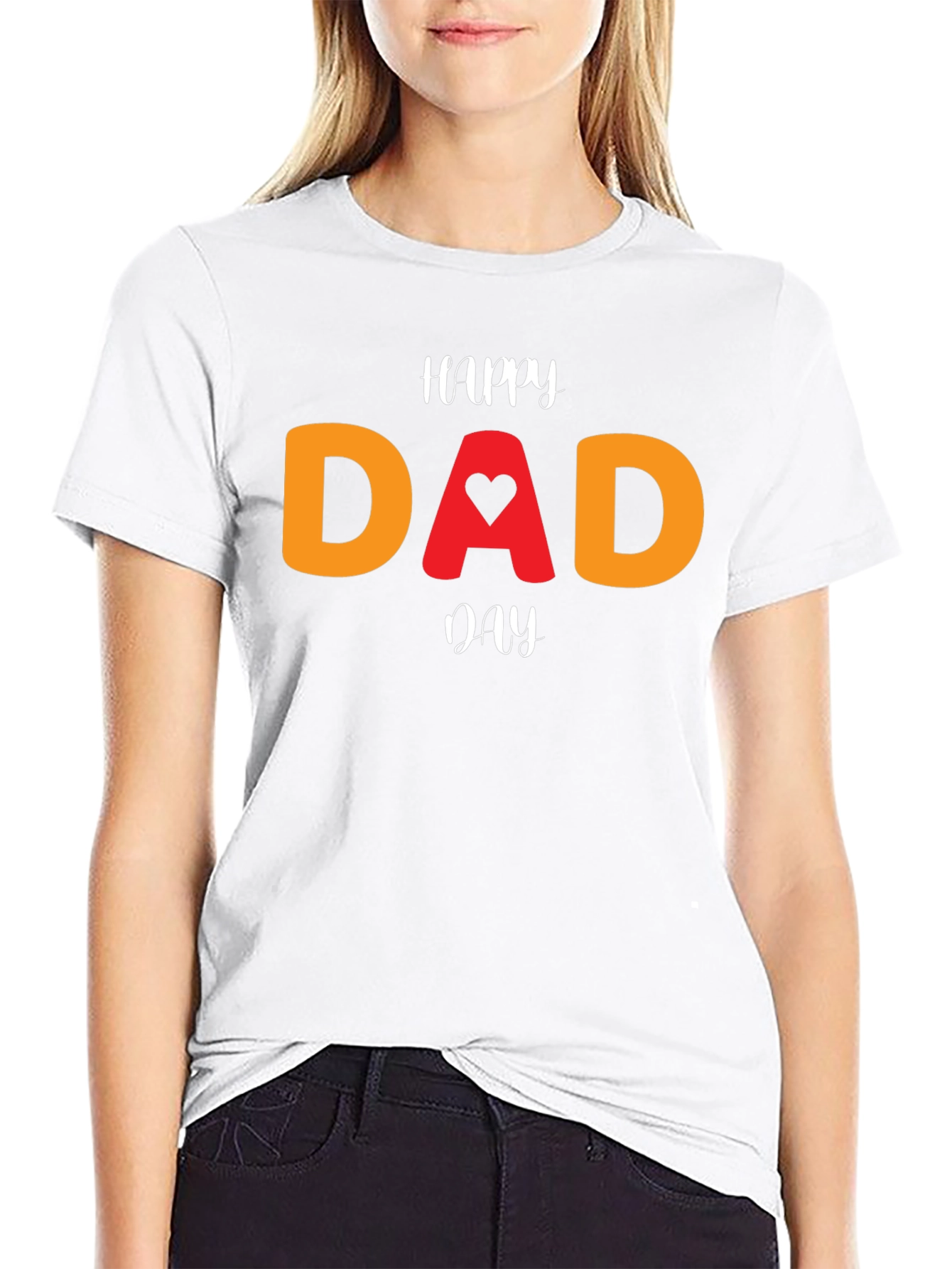 Happy Dad Day T-Shirt - Heart Design