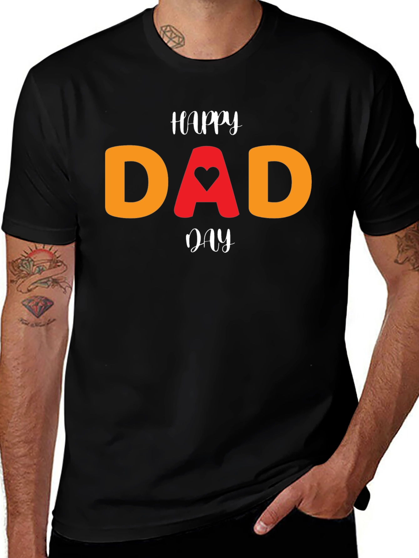 Happy Dad Day T-Shirt - Heart Design